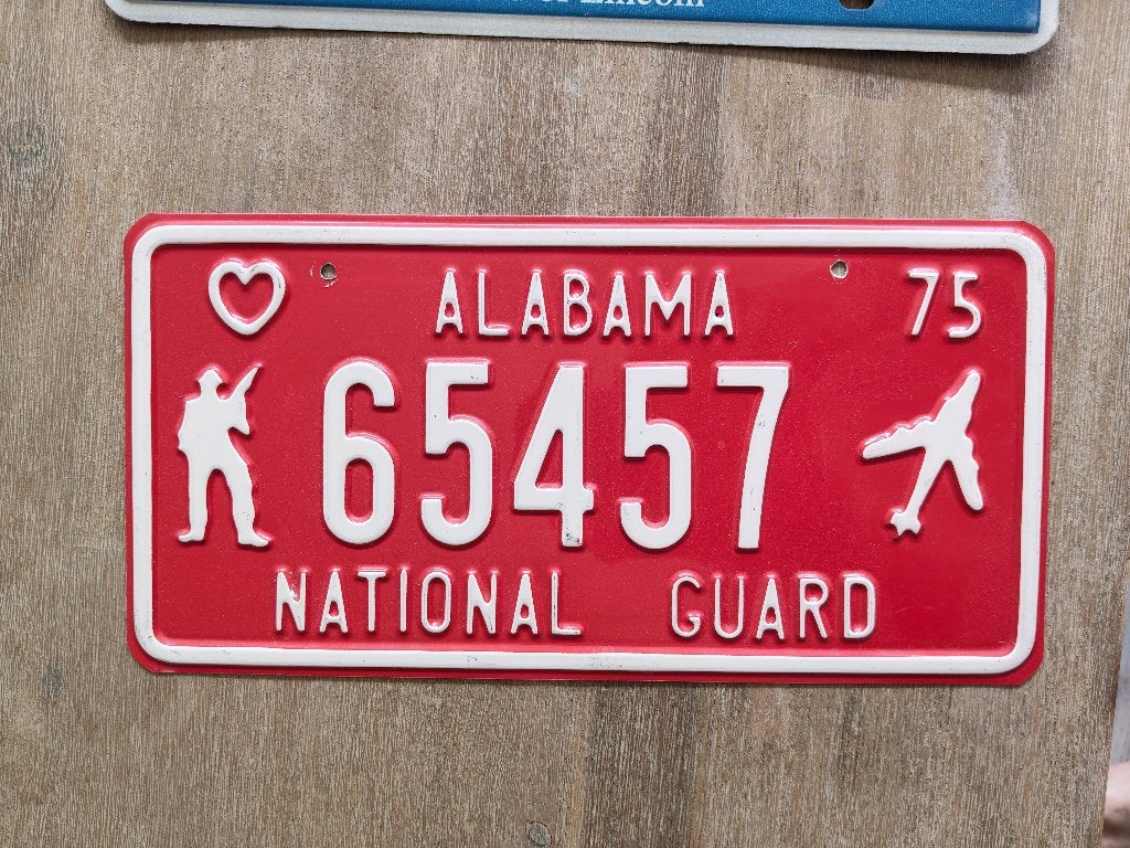 8103 nummerbord alabama 65457 national guard, Verzenden, Auto's