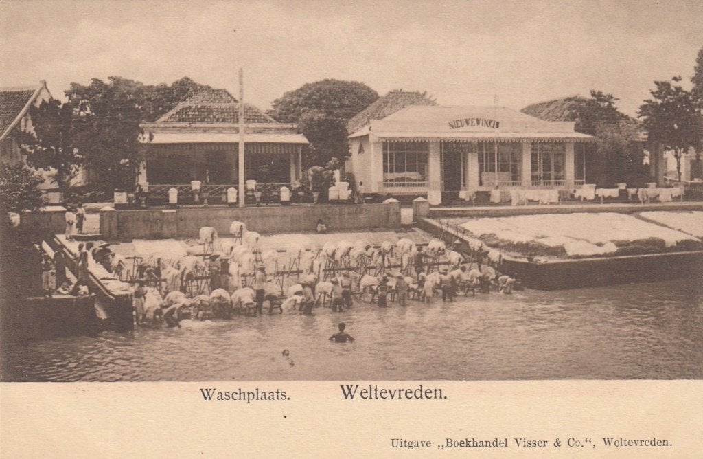 Ned.Indie - Weltevreden - Waschplaats, Verzamelen, Verzenden, 1920 tot 1940, Ongelopen, Buiten Europa