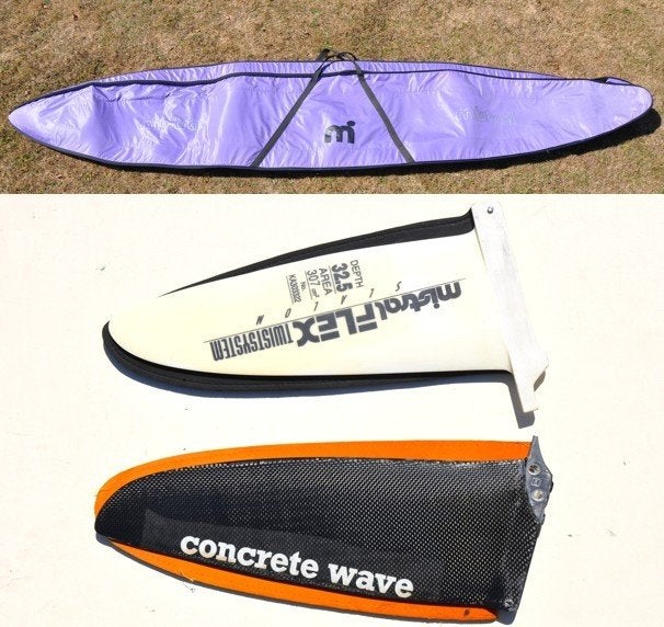 Mistral longboard Boardbag (372cm) + lange USBox vinnen, Mistral, Gebruikt, Met draagtas, Overige typen