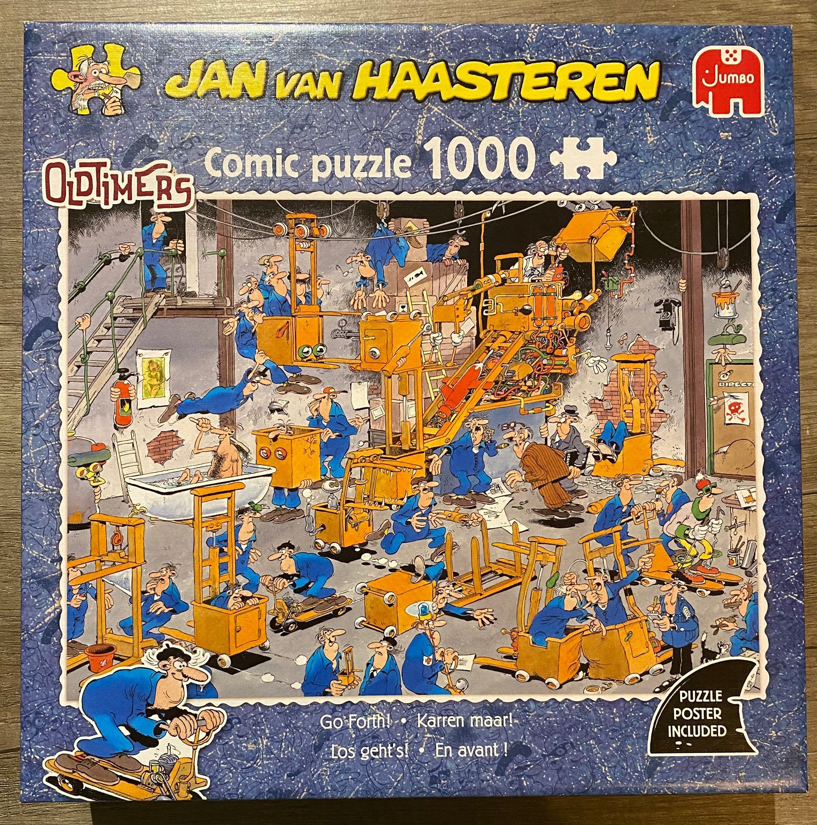 1000 stukjes jan van Haasteren puzzel karren maar, Ophalen of Verzenden, 500 t/m 1500 stukjes, Zo goed als nieuw