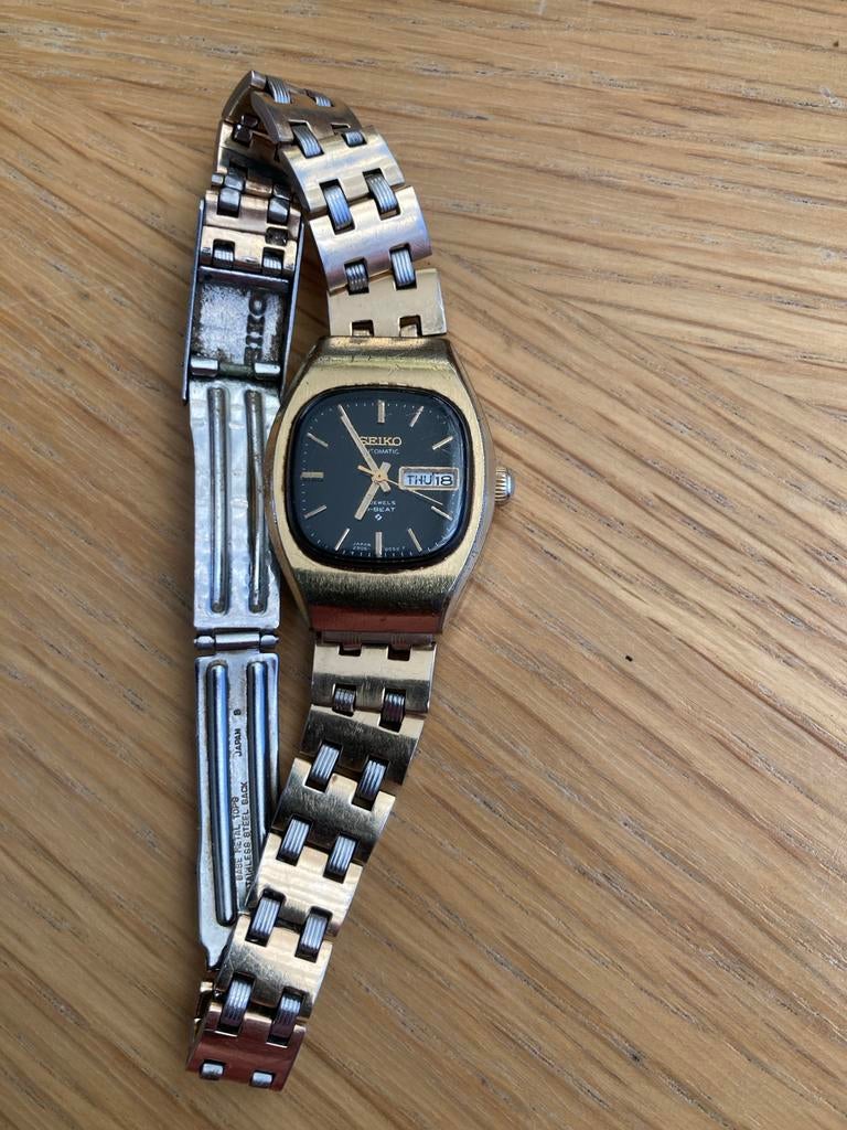 Vintage Seiko Automatic Horloge - biocolor, Sieraden, Tassen en Uiterlijk, Horloges | Dames, Polshorloge, Ophalen of Verzenden