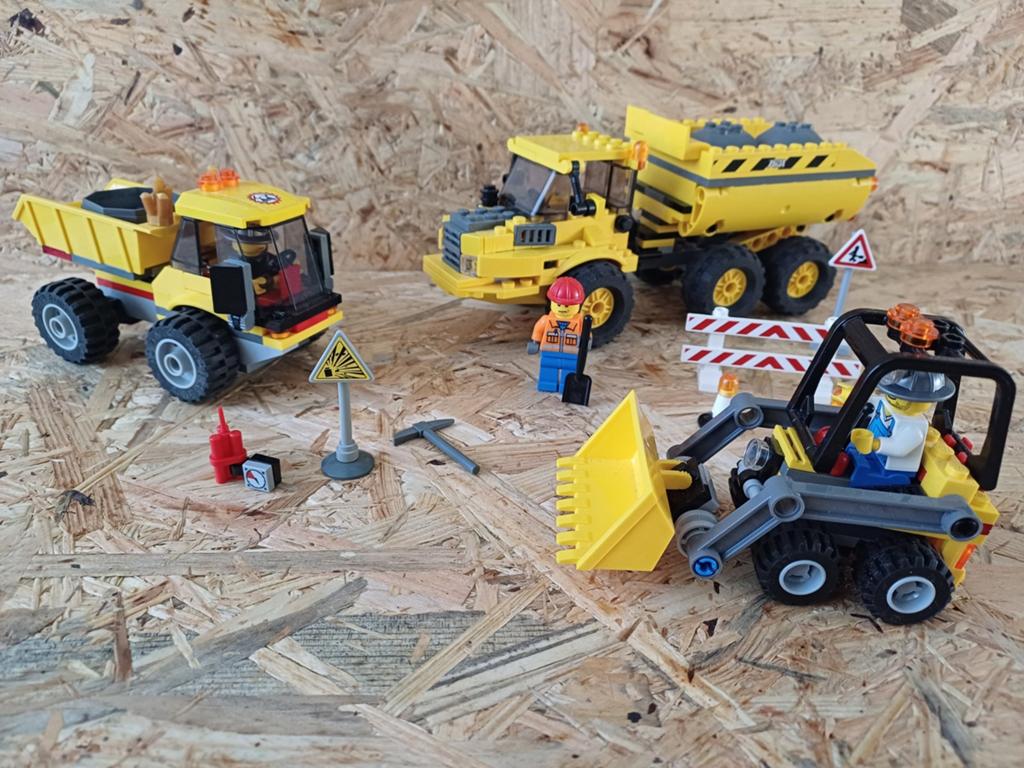 Lego 4201 mijnwerkers en 7631 dump truck, Lego, Ophalen of Verzenden, Compleet, Complete set