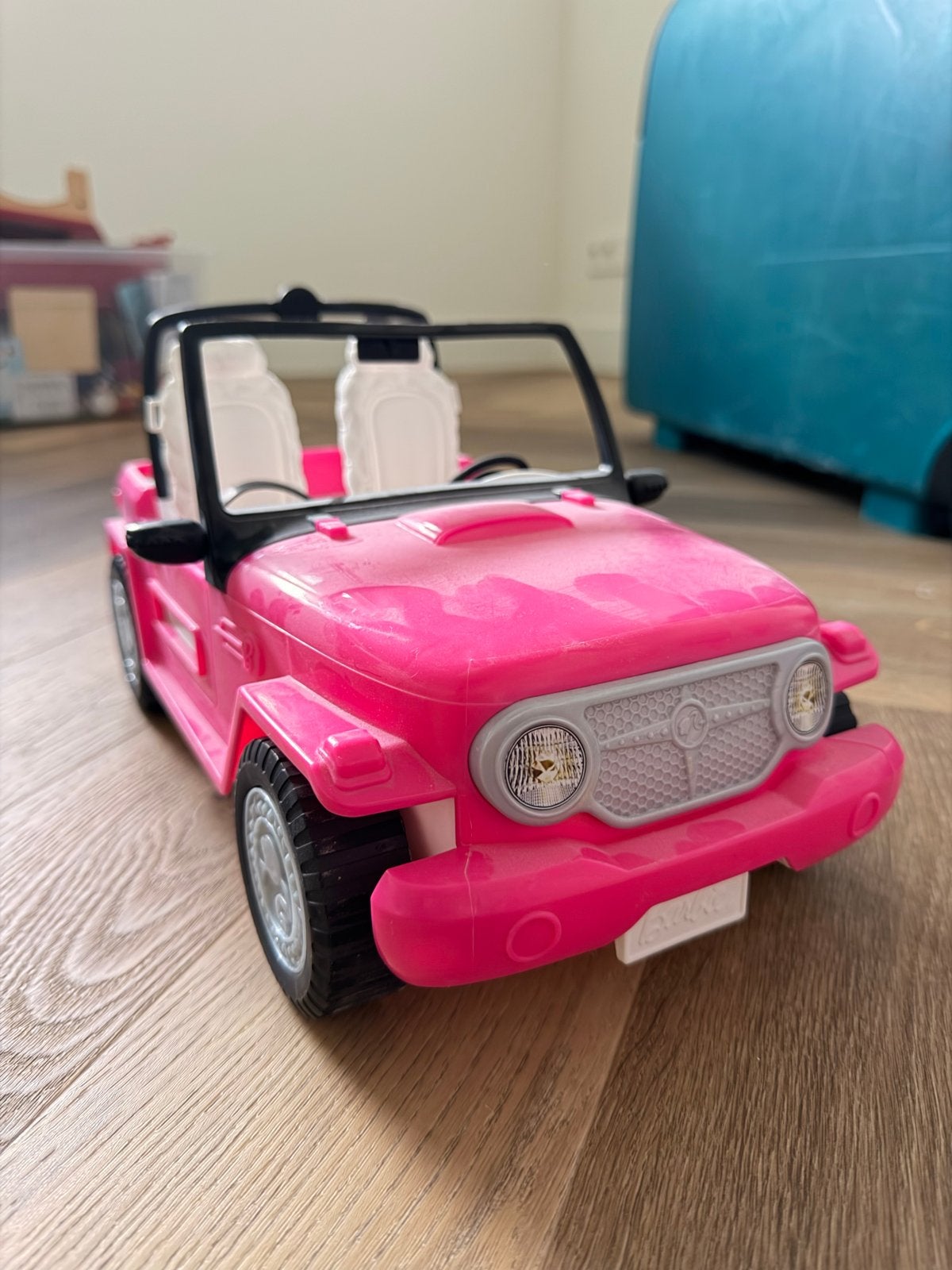Barbie auto van Mattel - Roze jeep voor Barbie poppen, Ophalen of Verzenden, Gebruikt