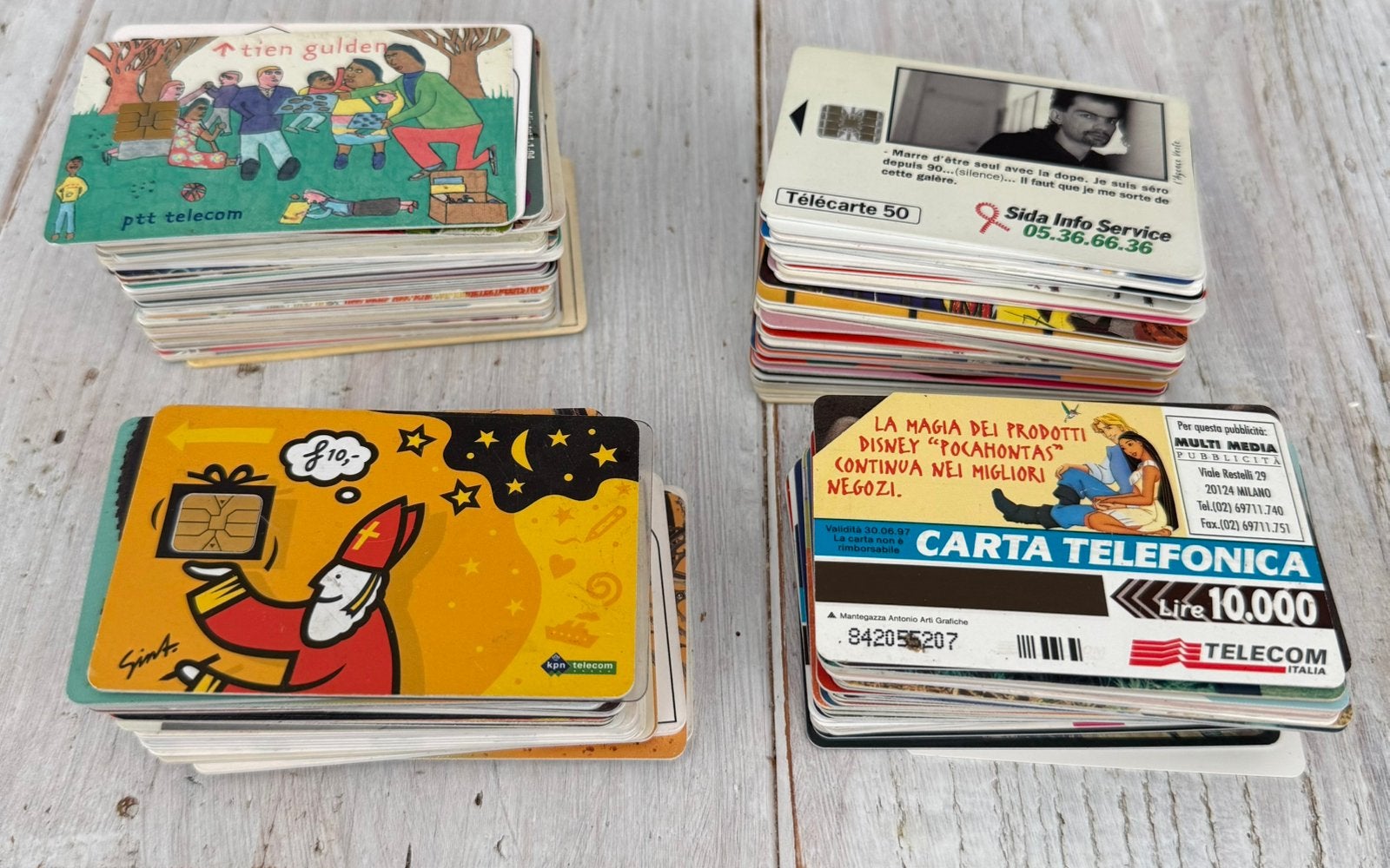 Heel veel vintage telefoonkaartjes verschillende landen, Ophalen of Verzenden
