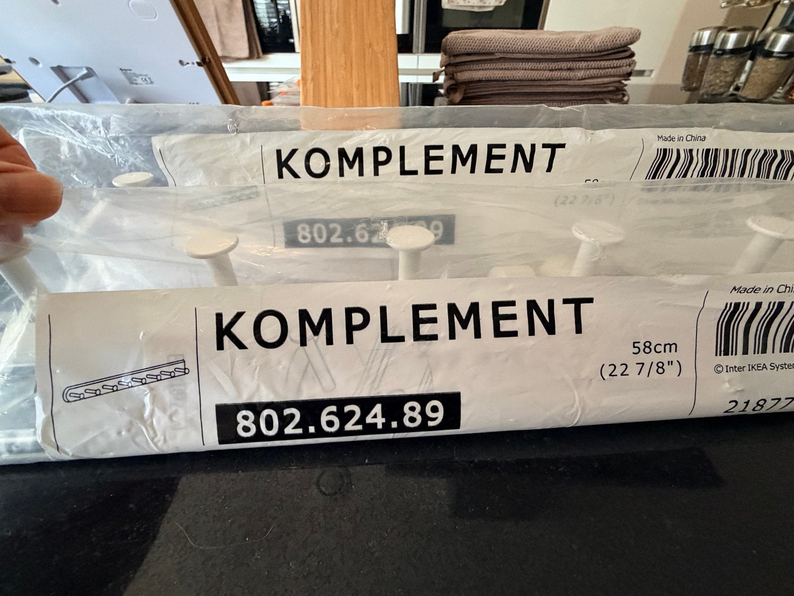 IKEA Komplement uittrekbare multi-hanger (2 stuks), Wandhaken, Nieuw, Ophalen of Verzenden, Minder dan 100 cm