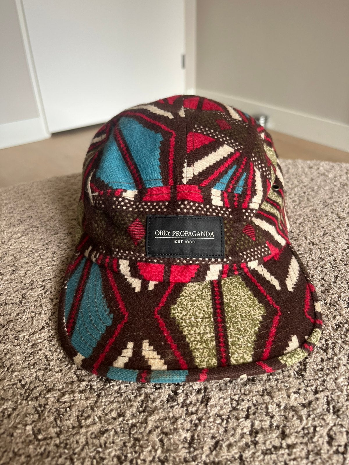Obey Propaganda 5-panel pet - Unieke Aztec print, Ophalen of Verzenden, Gedragen, One size fits all, Pet