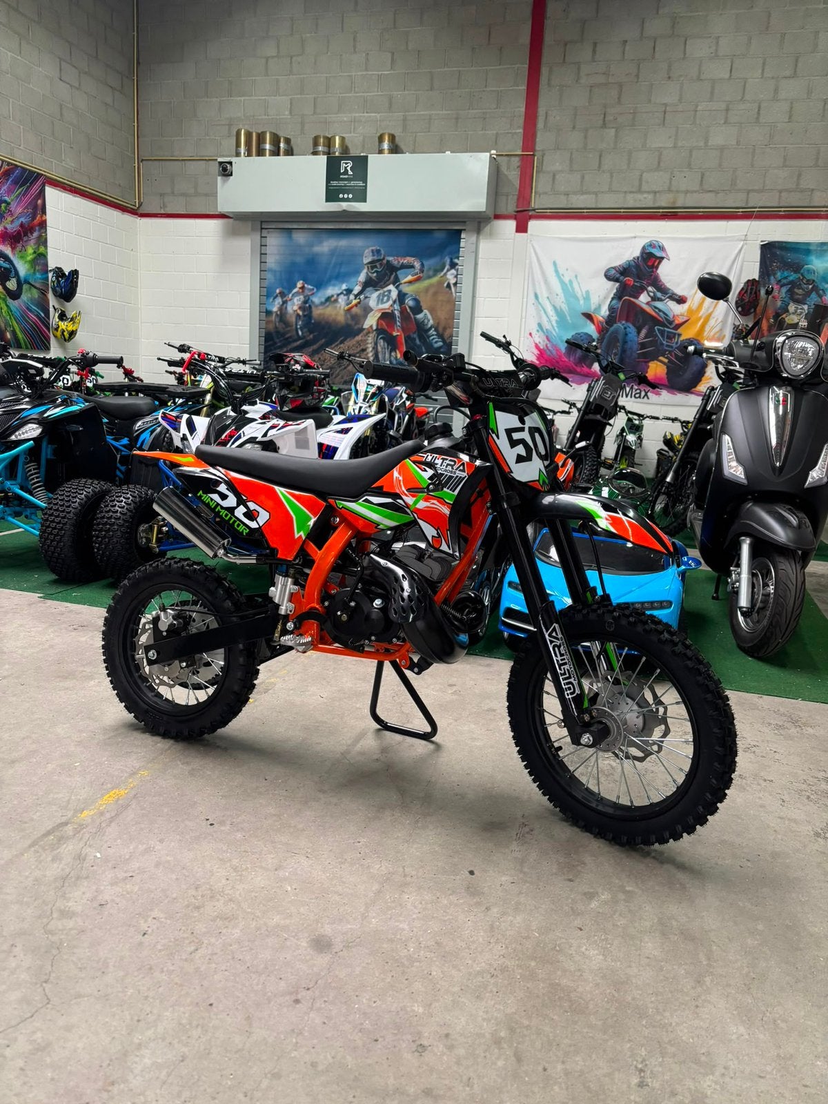 Nieuw Crossbrommer Koshine 50cc 2-Takt Automaat Kickstarter, Ophalen of Verzenden, Nieuw