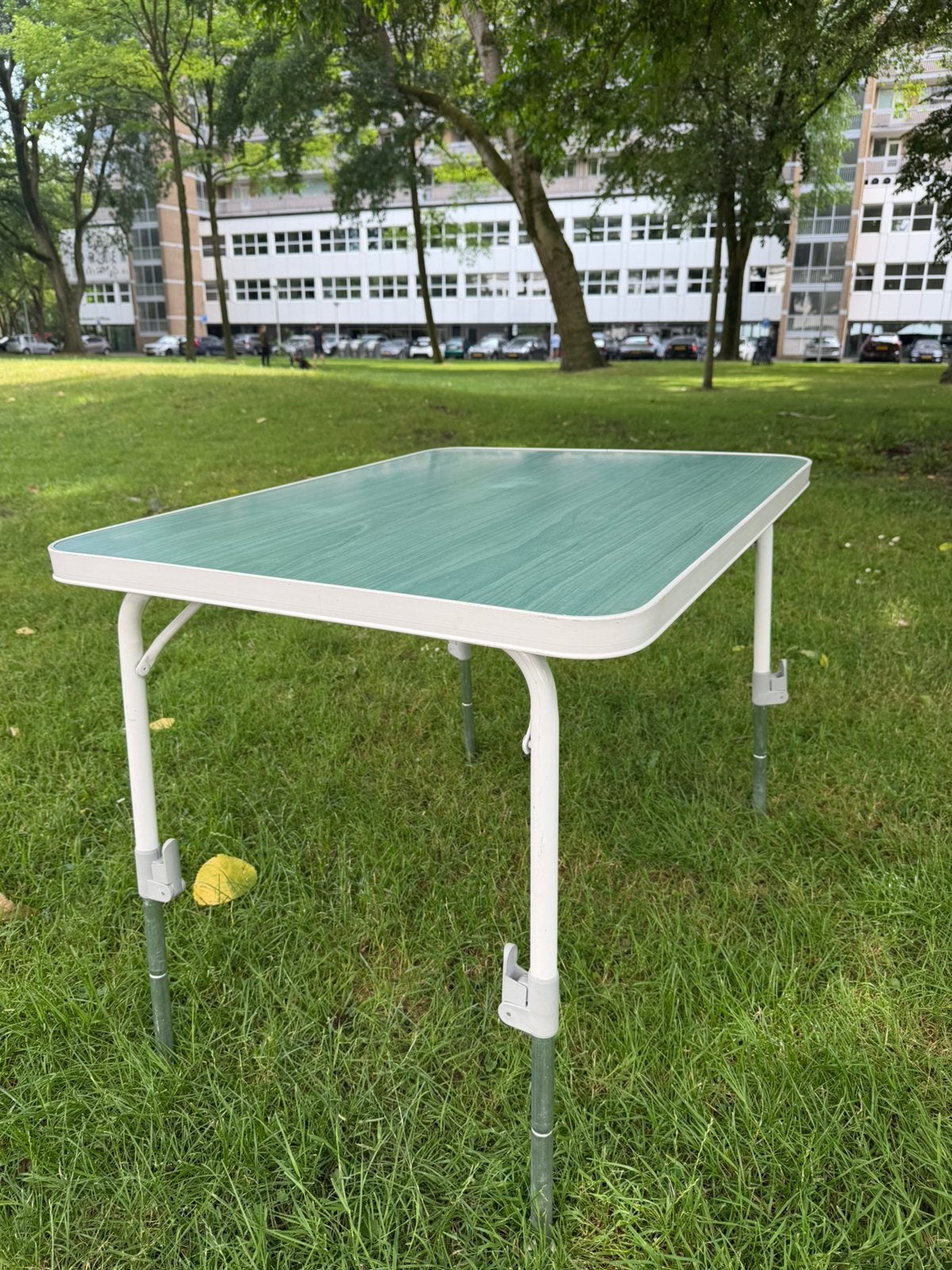Vintage Lafuma formica campingtafel verstelbaar, Ophalen, Gebruikt, Campingtafel