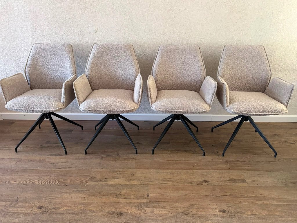 Eetkamerstoelen teddystof, Huis en Inrichting, Ophalen, Nieuw, Vier, Stof