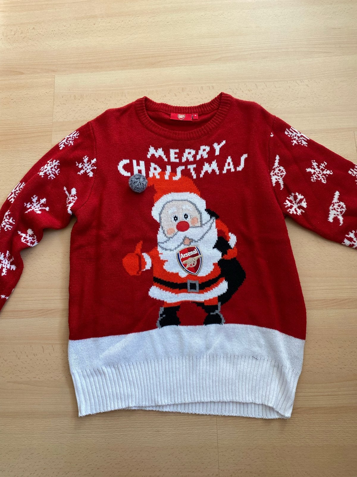 Arsenal Kersttrui - Merry Christmas Gunners Maat M, Kleding | Heren, Verzenden, Zo goed als nieuw, Maat 48/50 (M), Rood
