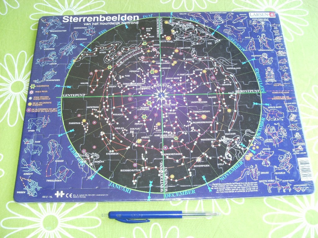 Nieuw in seal: leerpuzzel LARSEN: Sterrenbeelden, Ophalen of Verzenden, Meer dan 50 stukjes, Nieuw, 6 jaar of ouder