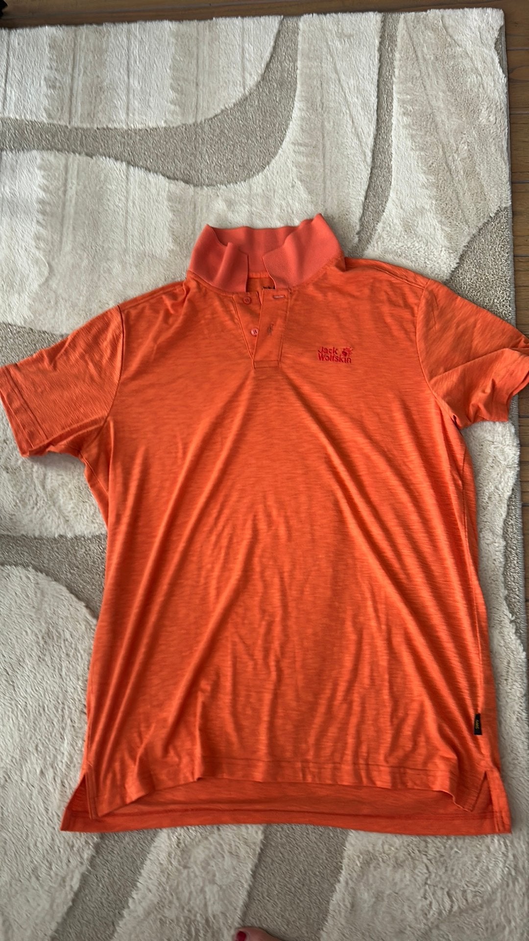 Jack Wolfskin polo xl oranje shirt heren outdoor, Maat 56/58 (XL), Oranje, Ophalen of Verzenden, Zo goed als nieuw