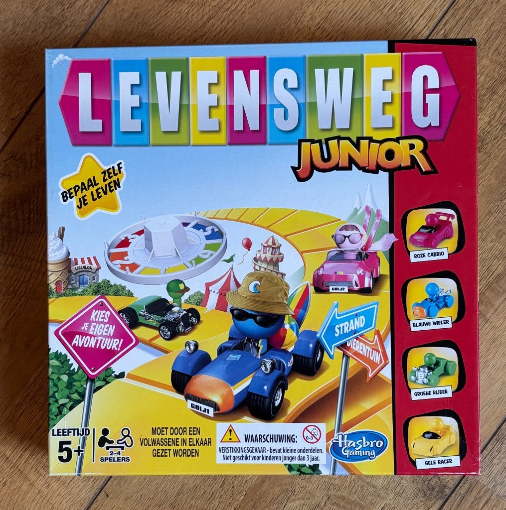 Levensweg junior bordspel, Drie of vier spelers, Ophalen of Verzenden, Zo goed als nieuw, Hasbro