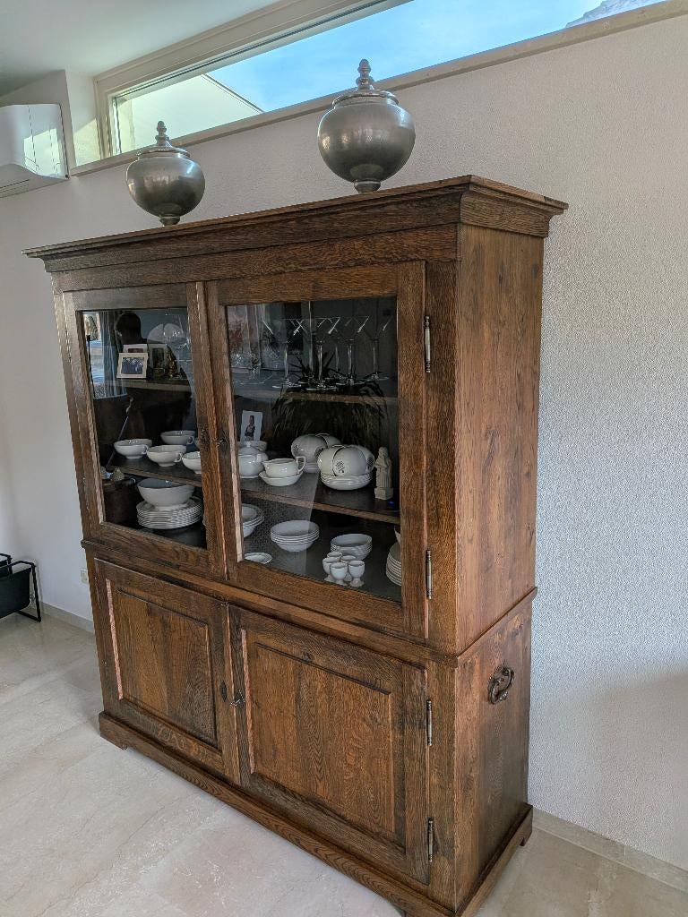 Eiken service kast maatwerk, Ophalen, Zo goed als nieuw
