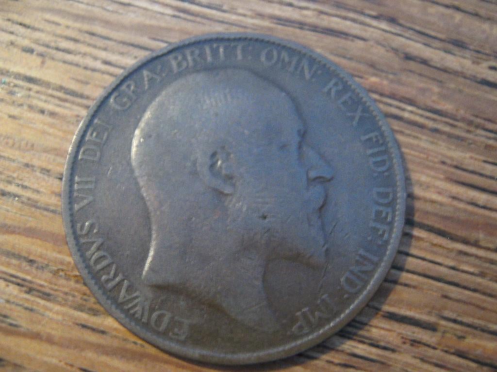 Engeland Penny 1906 koning Edward VII #171, Ophalen of Verzenden, Overige landen, Losse munt