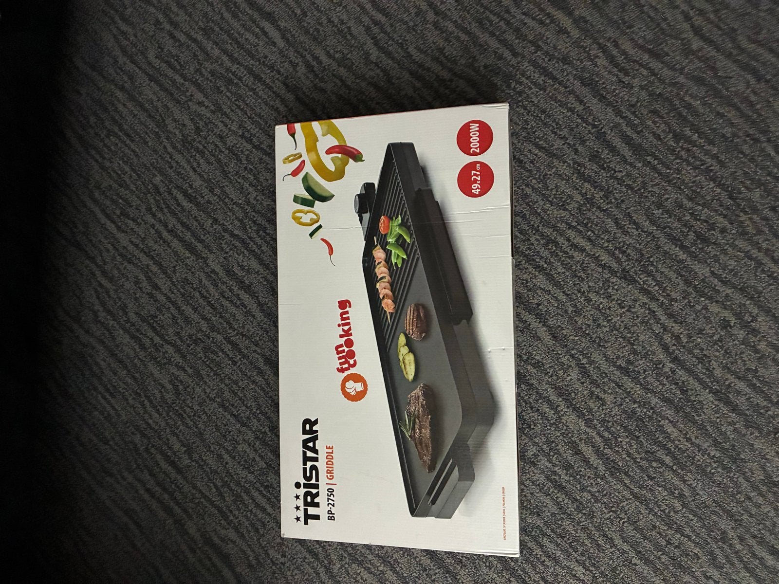 Tristar BP-2750 Griddle - Tafelgrill 2000W, Ophalen, Zo goed als nieuw, Tafelgrill