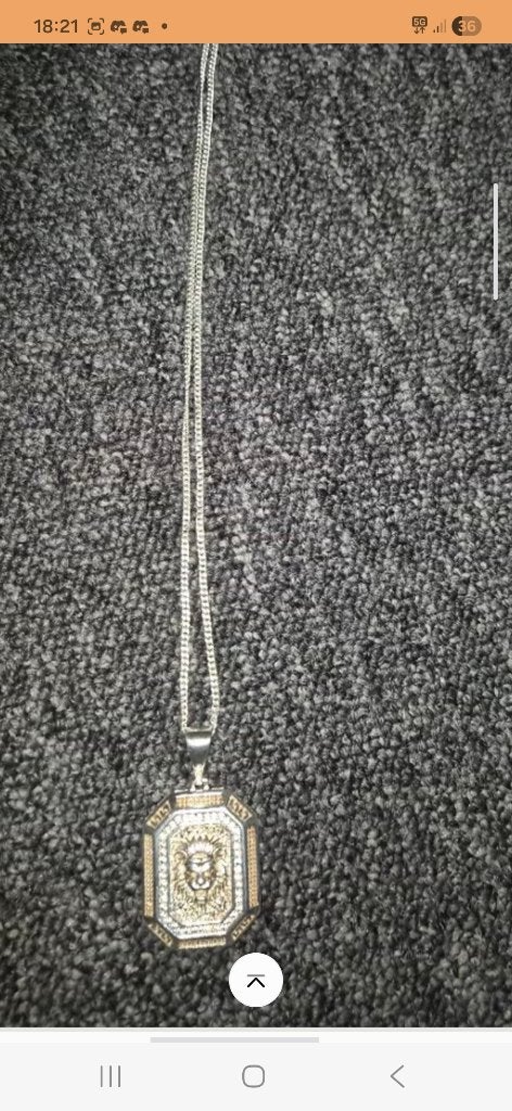 Medusa ketting versace stijl 75 euro contact nummer 925, Ophalen, Met hanger, Zo goed als nieuw, Zilver
