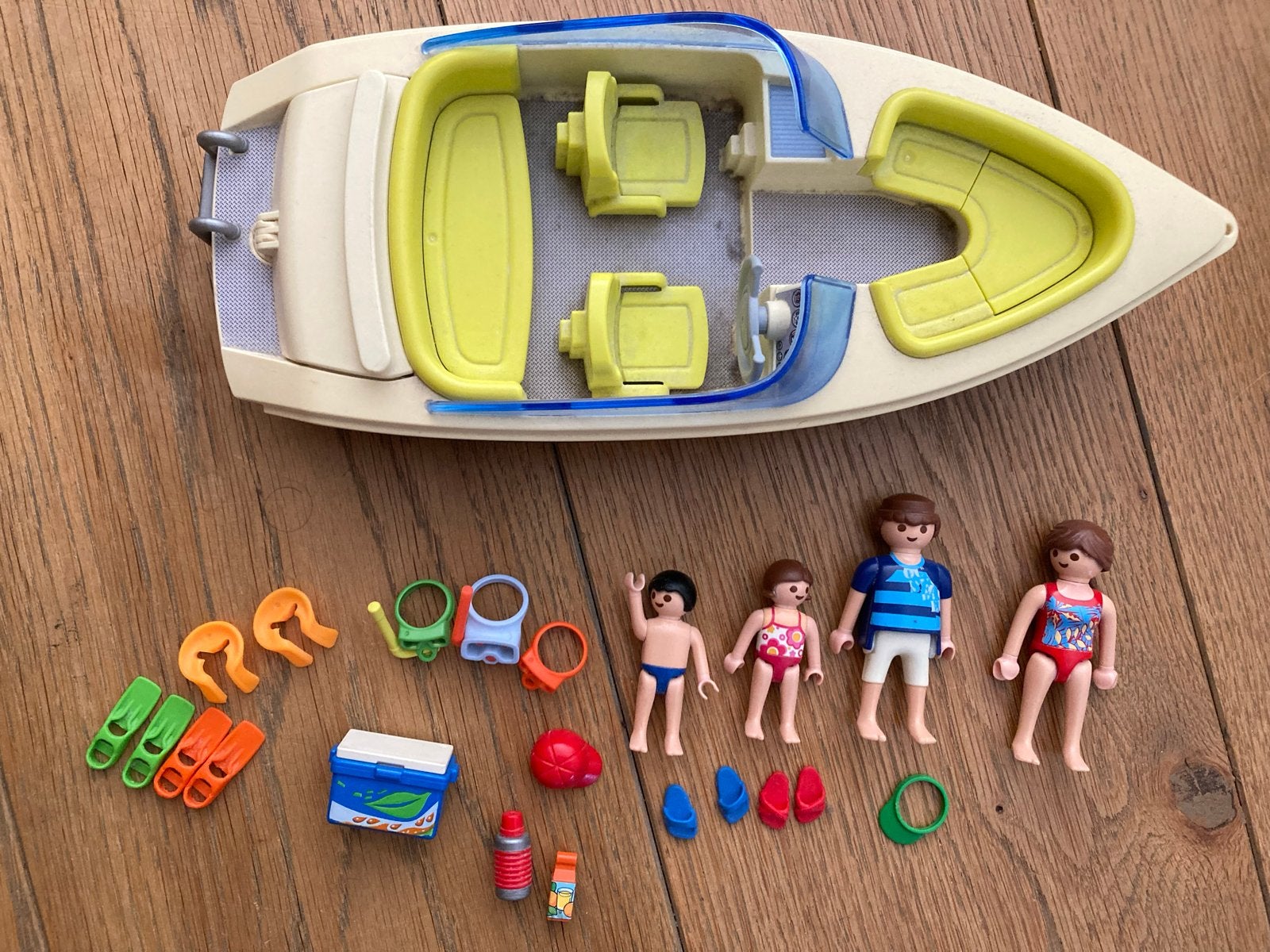 Playmobil speedboot met gezin set 4862 - Gebruikt, Gebruikt, Complete set, Ophalen of Verzenden, Summer fun