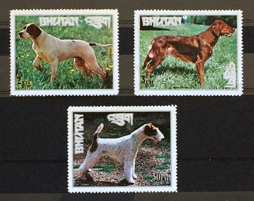 Bhutan Postfris 1973 Honden, Ophalen of Verzenden, Postfris, Dier of Natuur