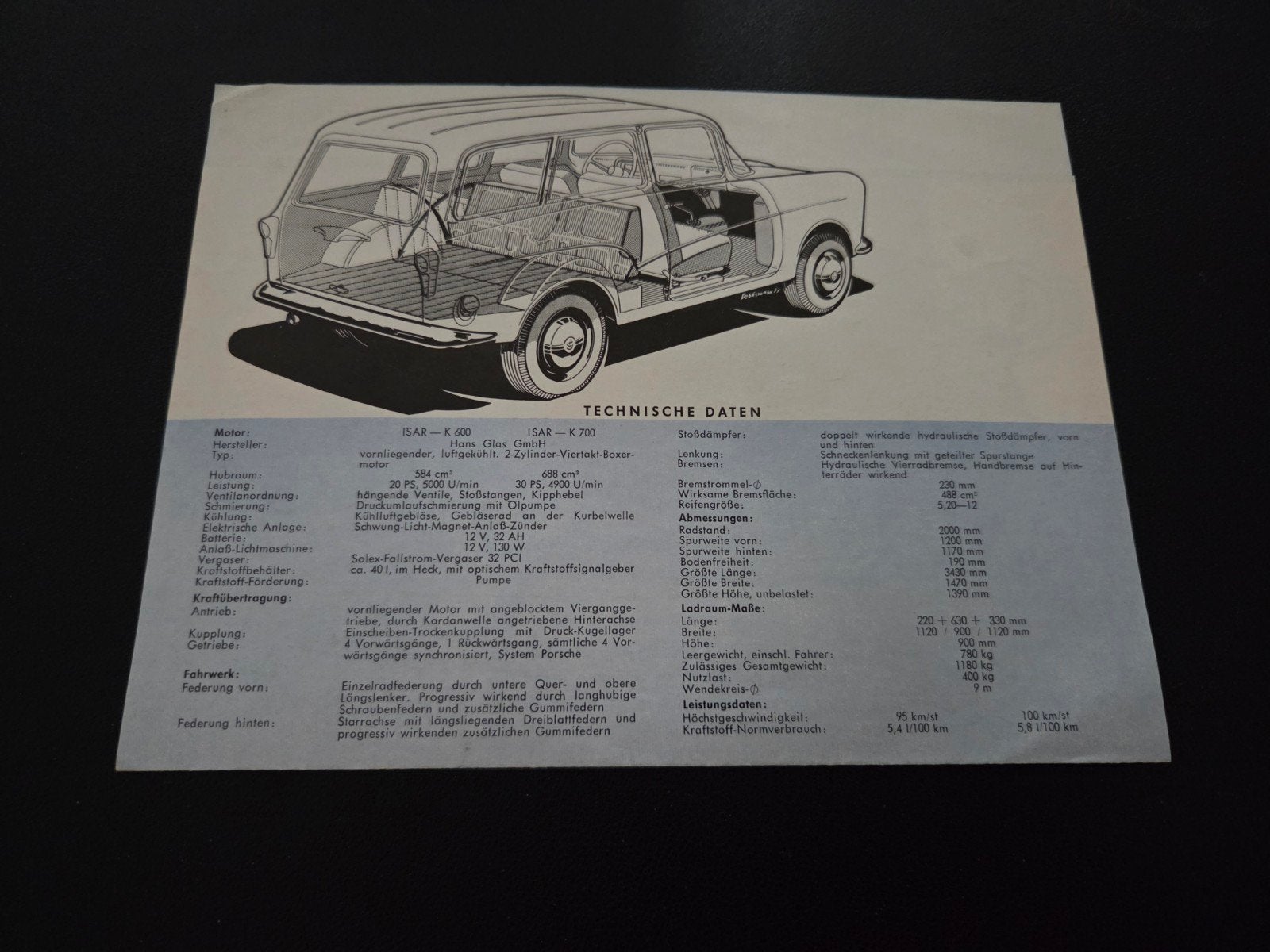 Brochure Isar Kombi, Ophalen of Verzenden, Zo goed als nieuw, Overige merken