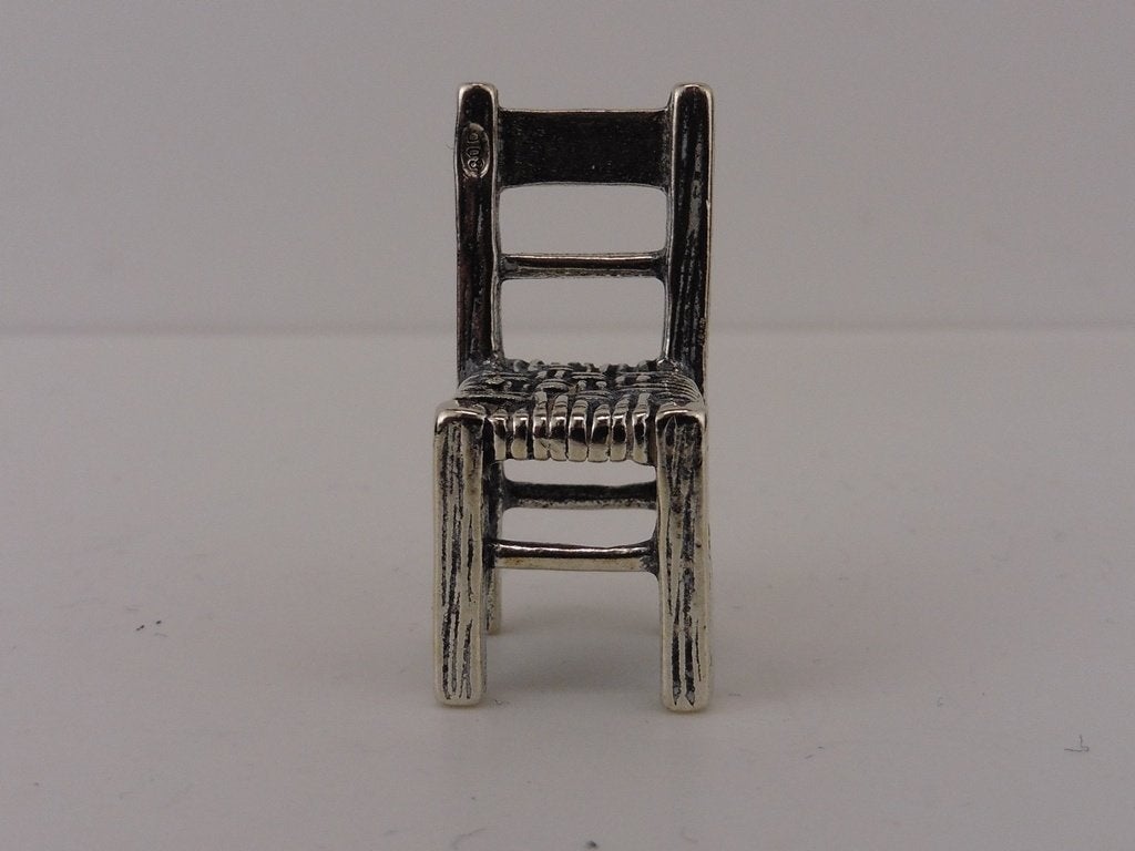 Zilveren miniatuur stoel                                Z224, Ophalen of Verzenden, Zilver