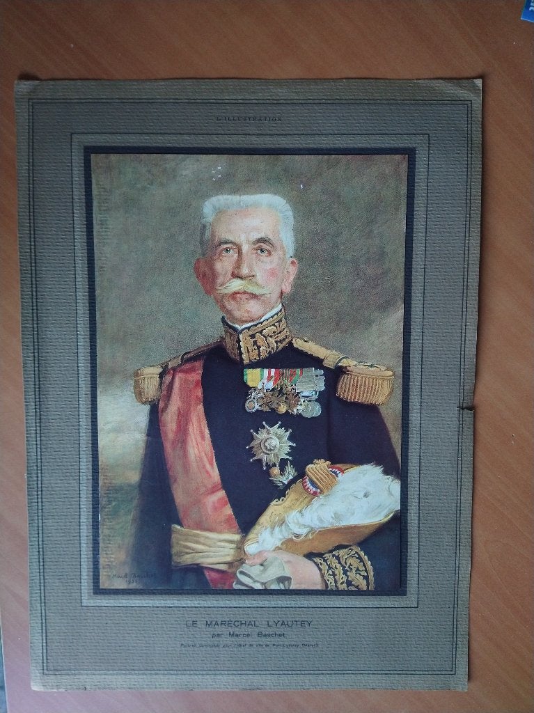 Afbeelding van: Le Marechal Lyautey par Marcel Baschet., Ophalen of Verzenden, Voor 1940, Gebruikt
