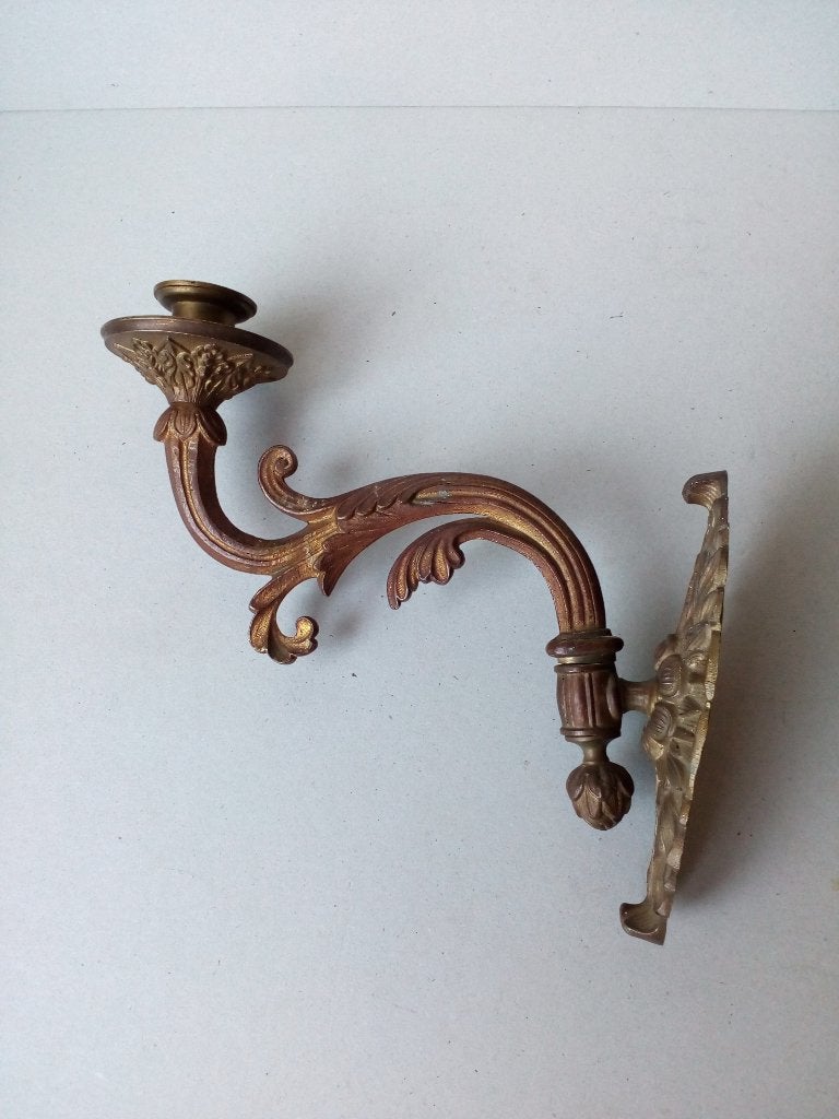 Bronzen Wandkandelaar .Ormolo. Antiek., Ophalen of Verzenden