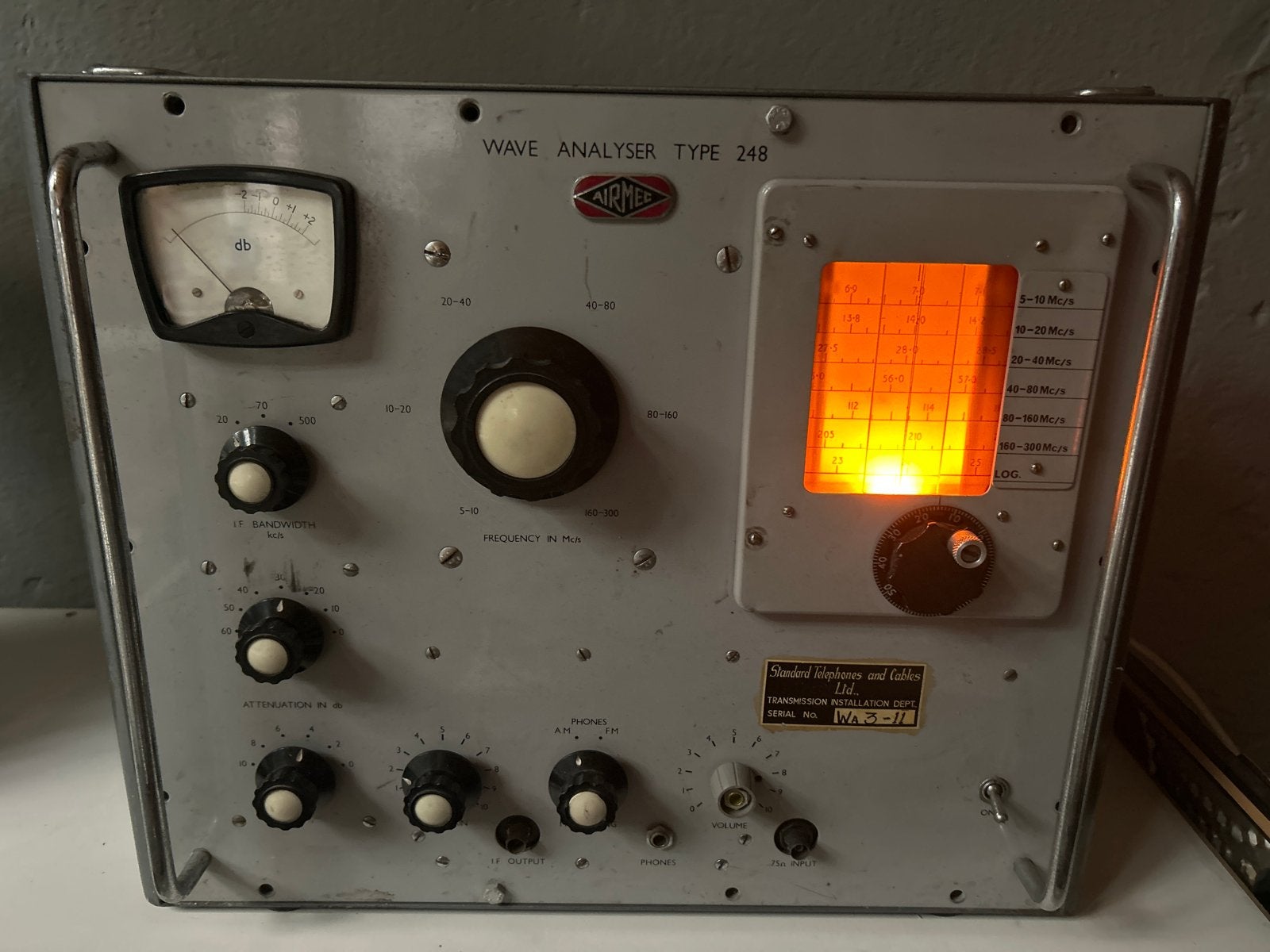 Vintage Airmec Wave Analyser Type 248, Ophalen