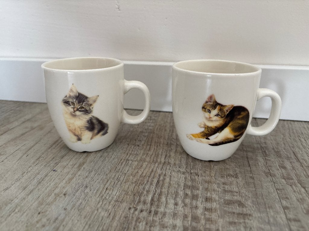 Twee espresso mokken met kattenprint van Francien, Ophalen, Nieuw, Mok, Overige stijlen