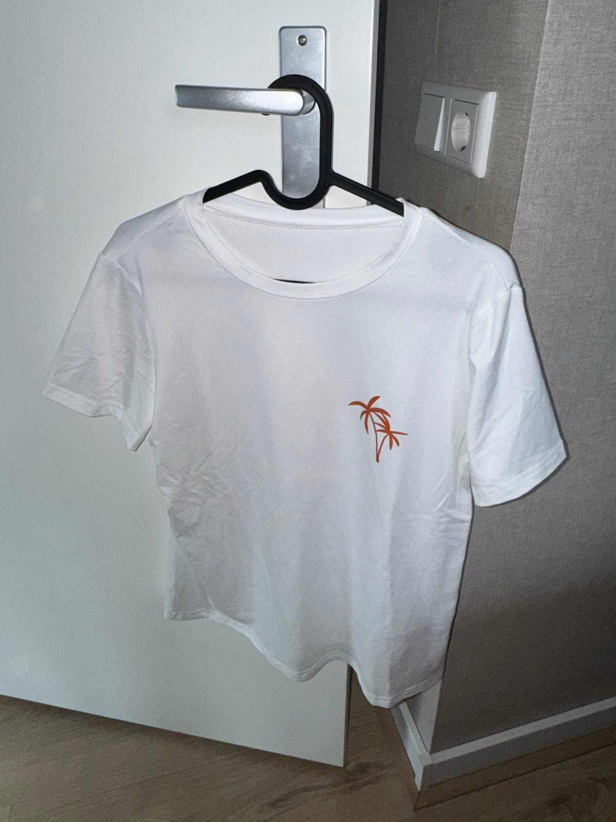 SHEIN T-shirt met palmboomprint - Maat S, Wit, Nieuw, Ophalen of Verzenden, Korte mouw