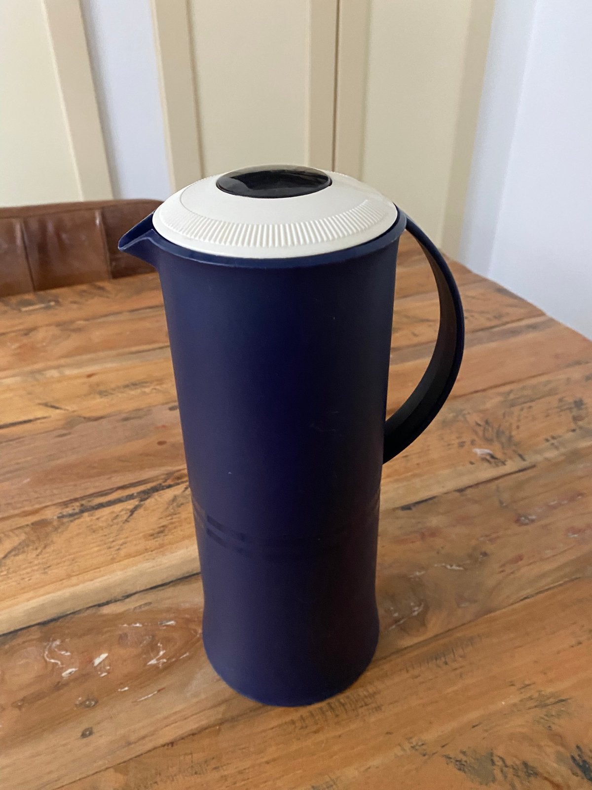 Tupperware thermoskan, Ophalen of Verzenden, Blauw, Beker of Kan