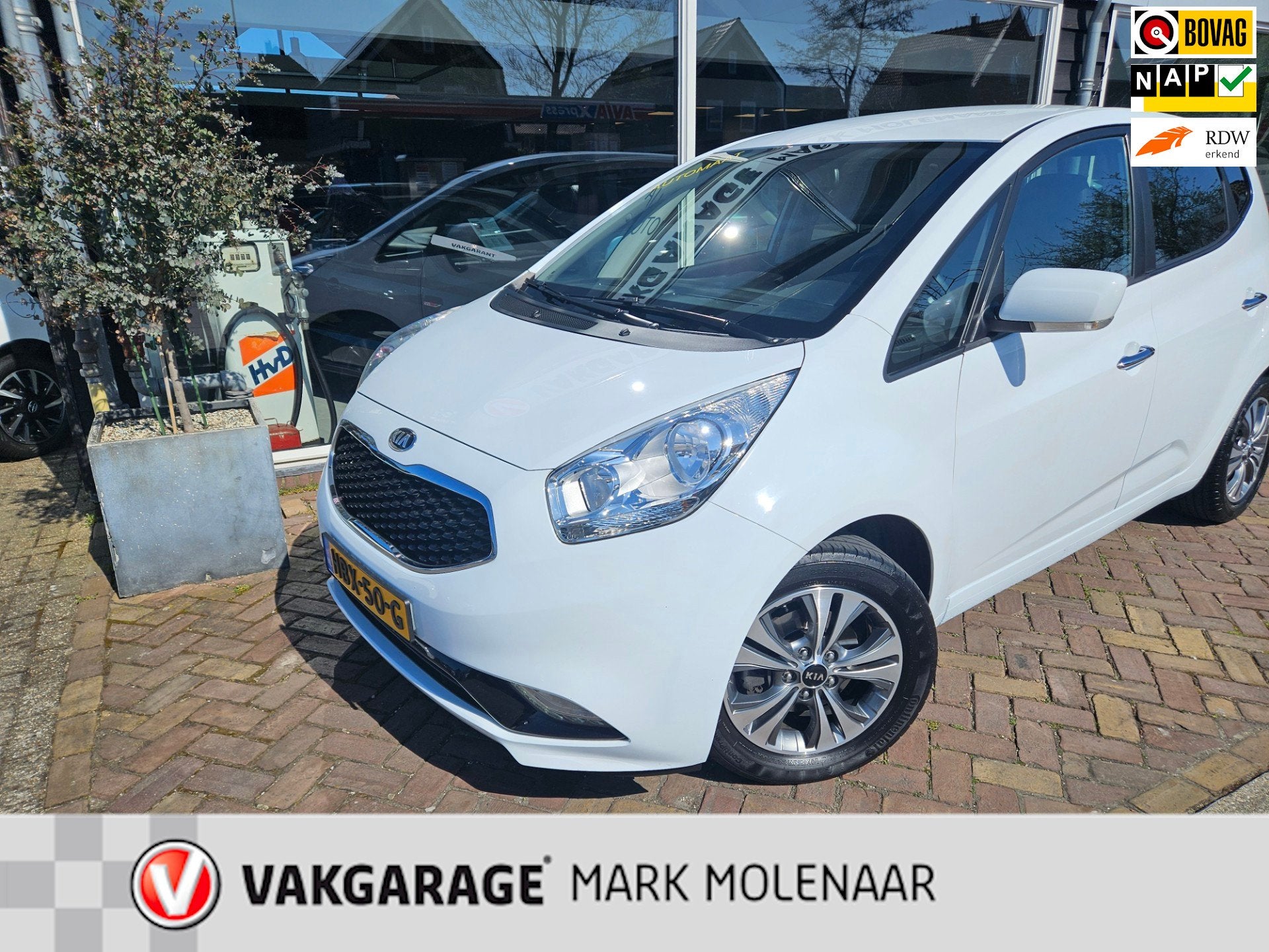 Kia VENGA 1.6 CVVT ExecutiveLineautomaat,leuk auto,veel opti, Auto's, 15 km/l, Gebruikt, 4 cilinders, Wit