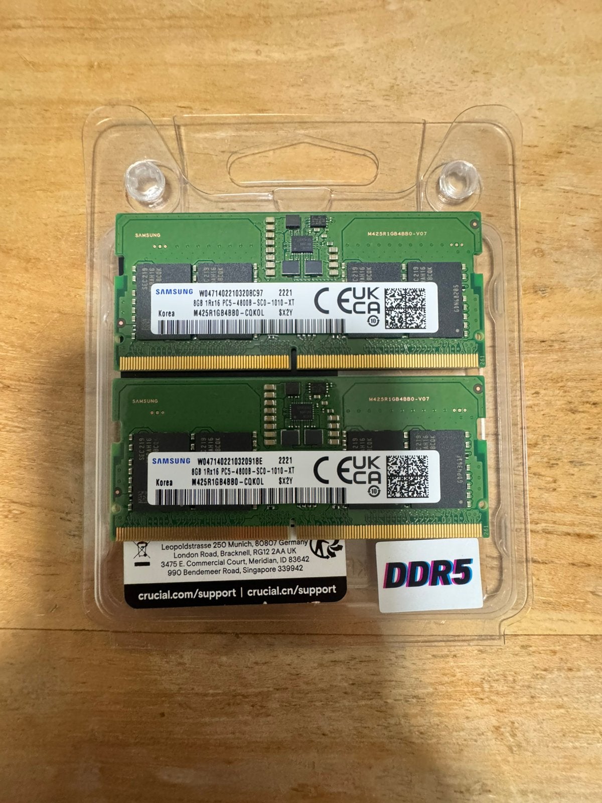 16Gb DDR5 4800Mhz Laptop RAM