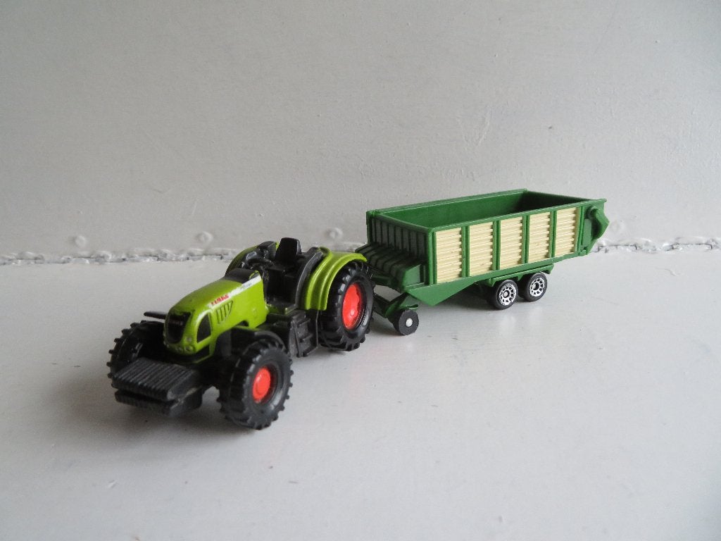 Siku Claas Tractor met aanhanger opknapper, Ophalen of Verzenden, Gebruikt, Tractor of Landbouw