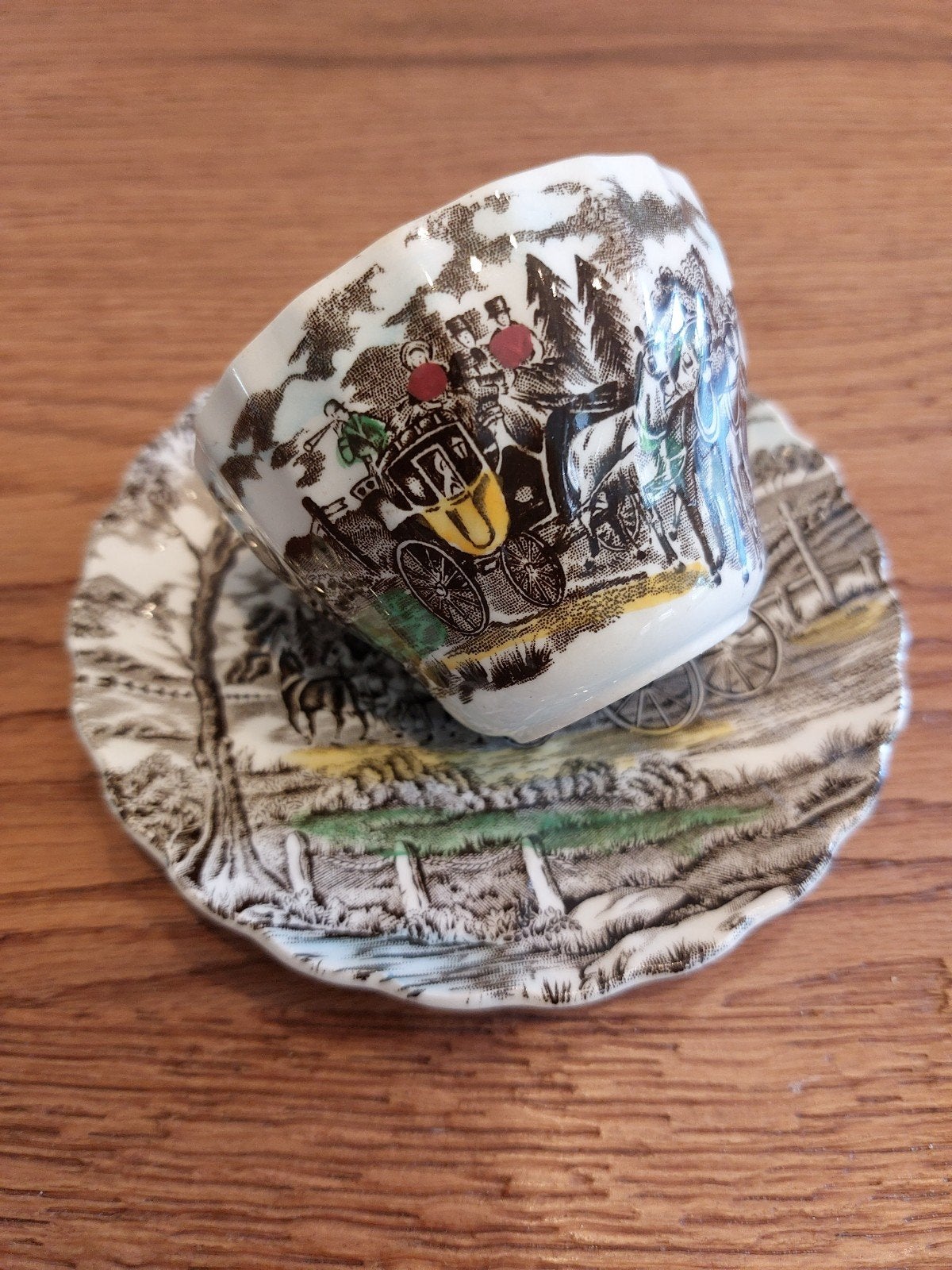 Vintage kop en schotel  - Myott Staffordshire, Ophalen of Verzenden