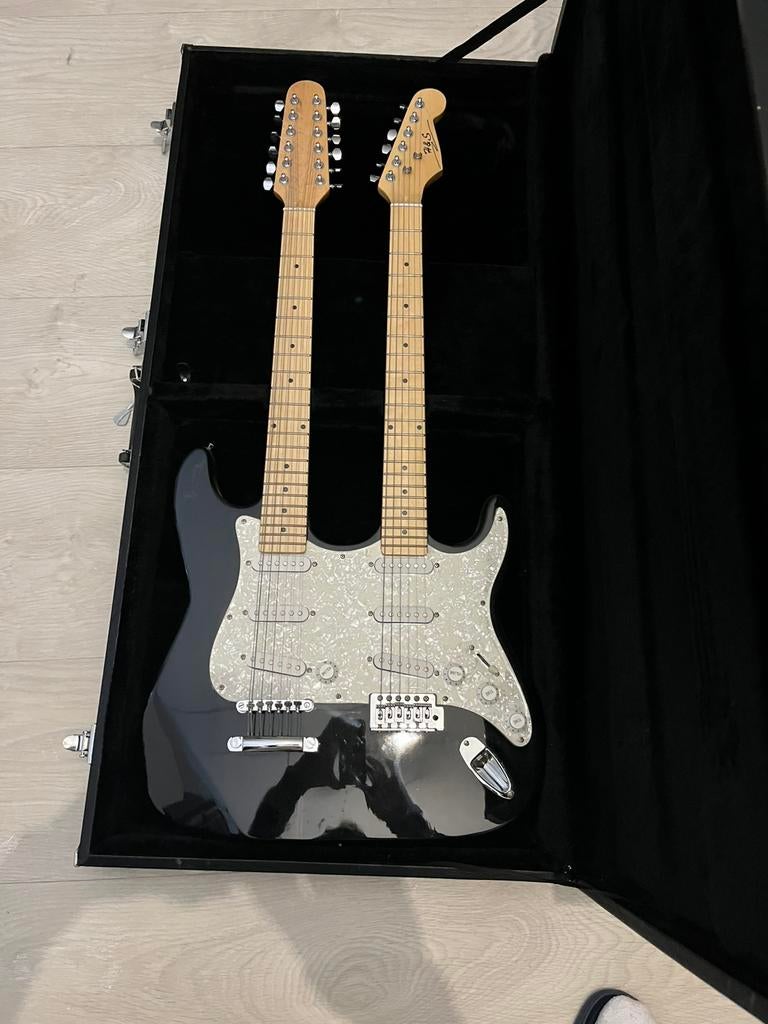 STRATOCASTER Dubbel Neck, Ophalen, Zo goed als nieuw, Solid body, Overige merken