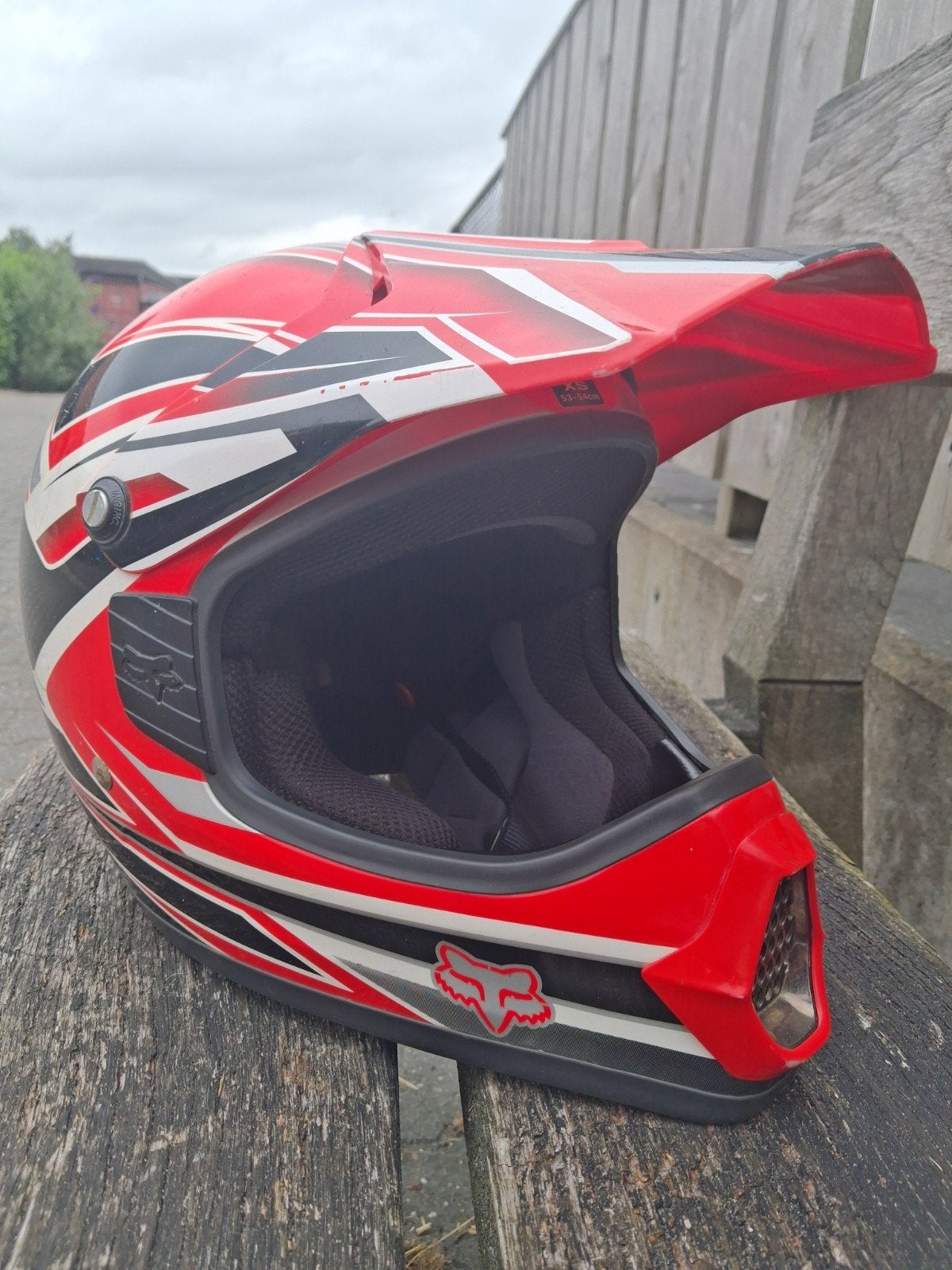 Croshelm fox, Motoren, Kleding | Motorhelmen, Ophalen, Tweedehands, Systeemhelm, Overige merken