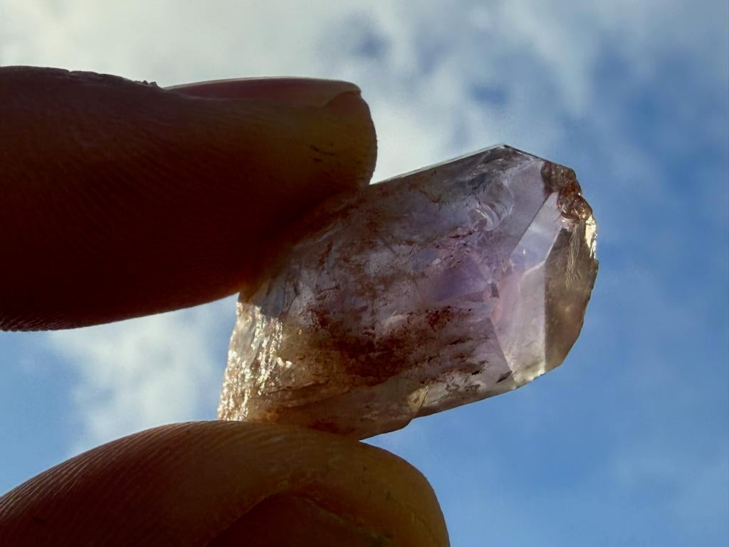 Fantoom Amethist puntje mineralen uit Bolivia A, Verzamelen, Mineralen en Fossielen, Ophalen of Verzenden, Mineraal