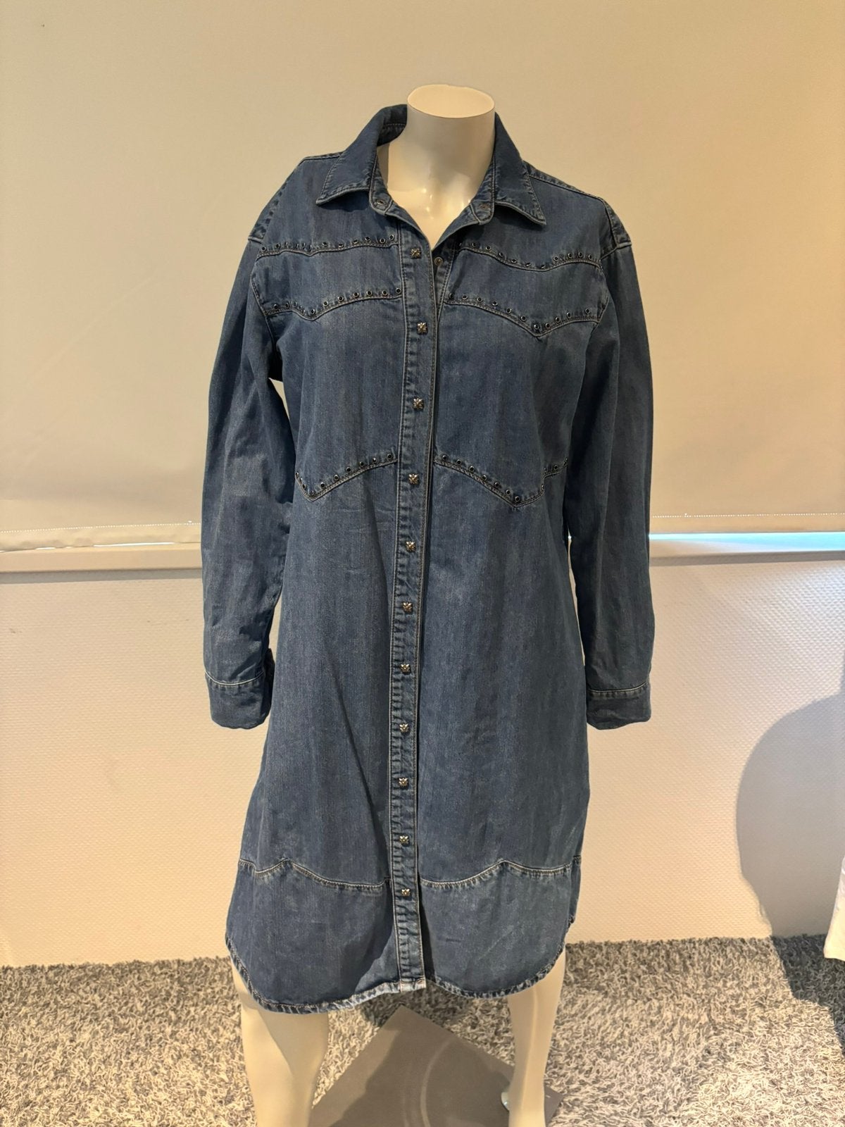 John richmond jeans jurk maat s valt ruim, Kleding | Dames, Jurken, Maat 38/40 (M), Blauw, ., Ophalen of Verzenden