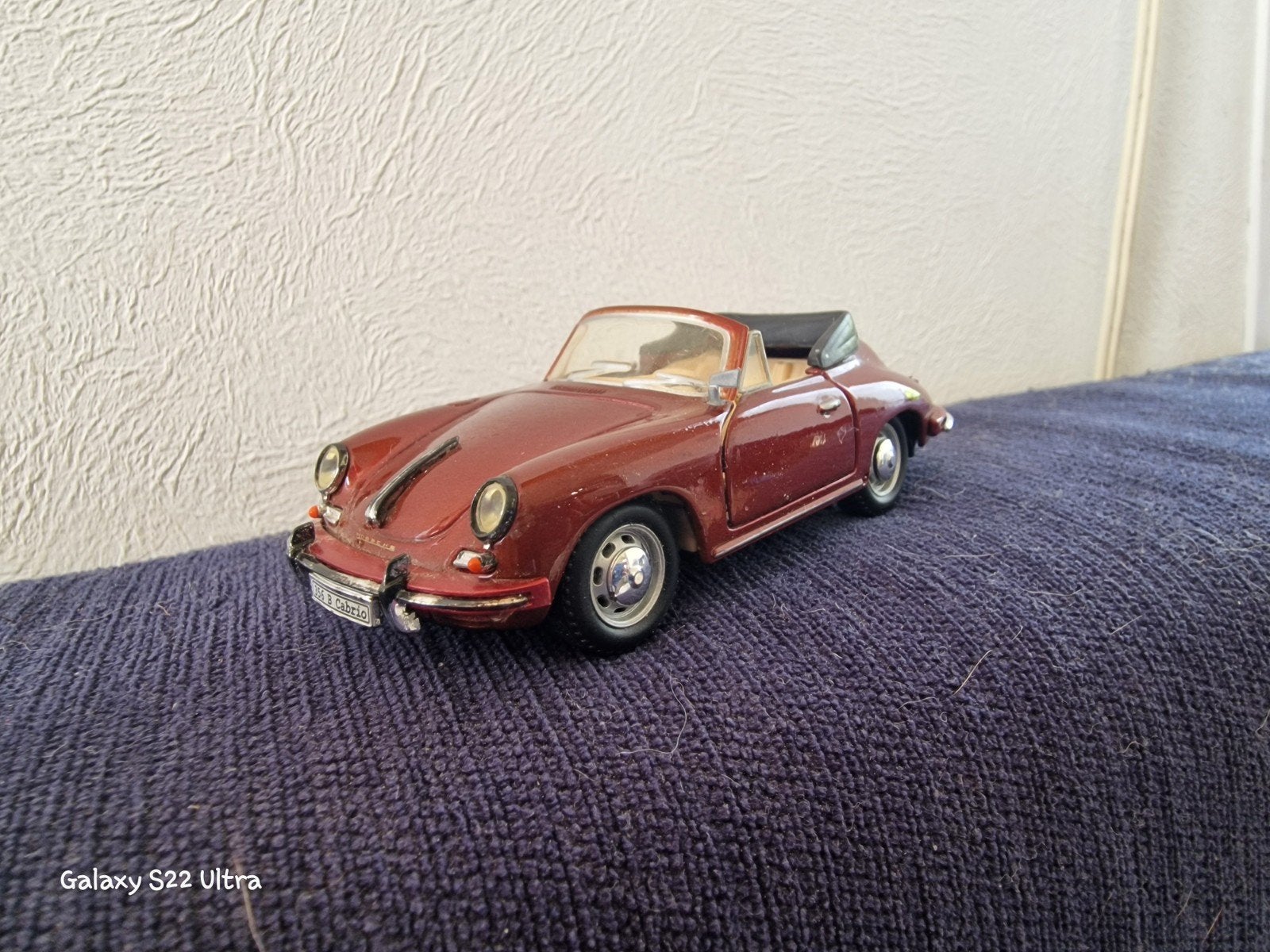 Porsche 356 B Cabriolet modelauto - Rood, Ophalen of Verzenden, Nieuw, Auto, Overige merken