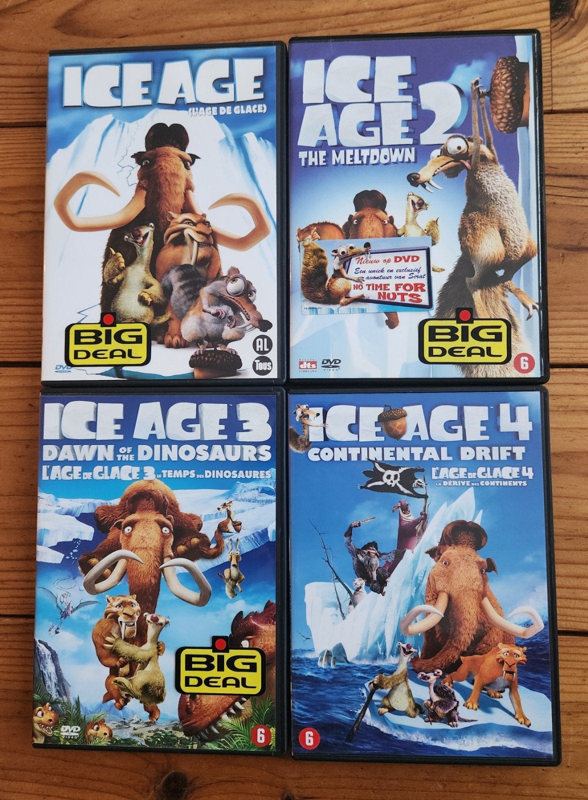 Ice Age DVD Collectie - Deel 1 t/m 4, Gebruikt, Animatie, Verzamelbox, Alle leeftijden