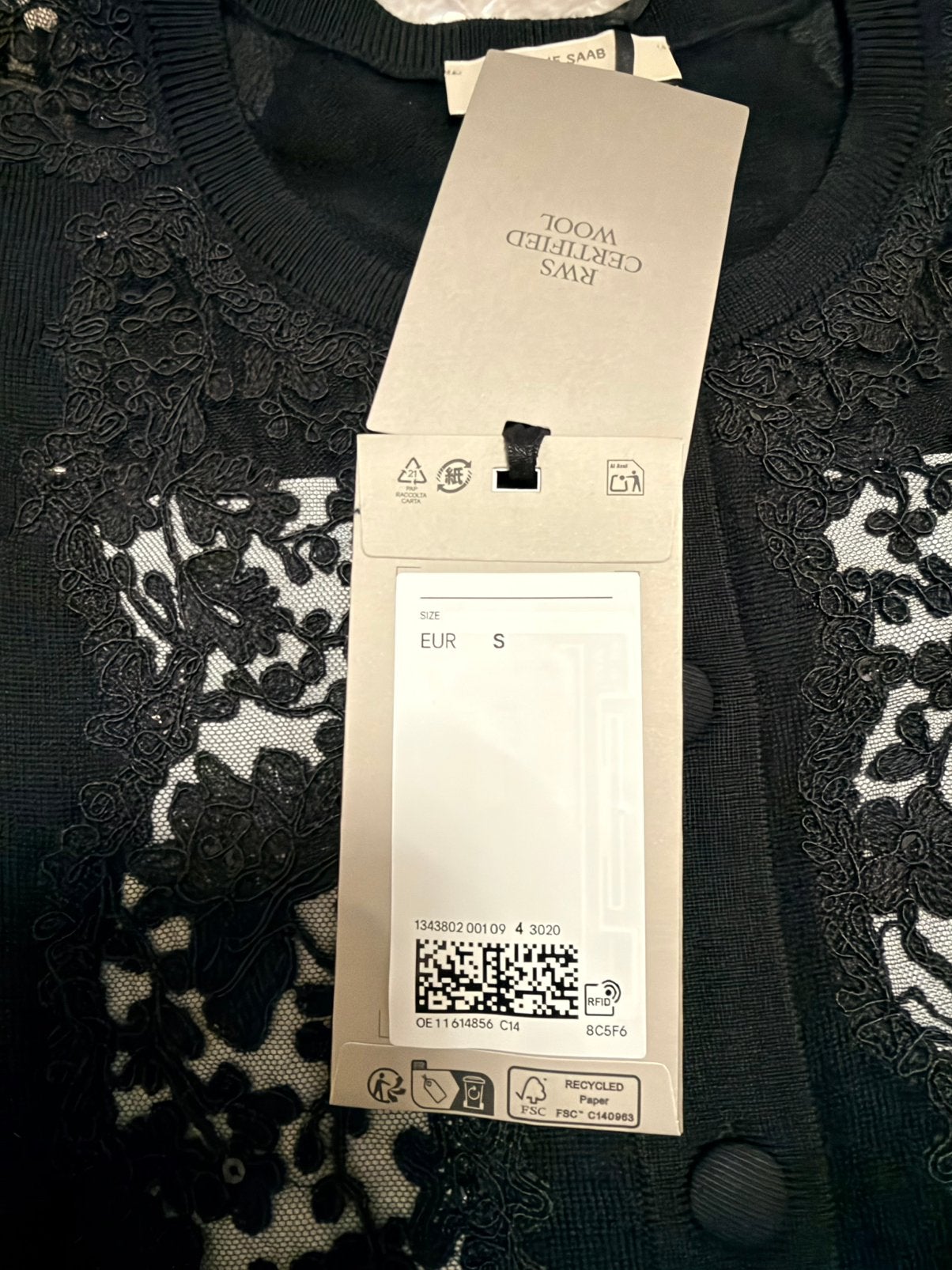 Elie Saab x h&m wollen vest met kant - nieuw, Kleding | Dames, Ophalen of Verzenden, Nieuw, Maat 36 (S), Zwart
