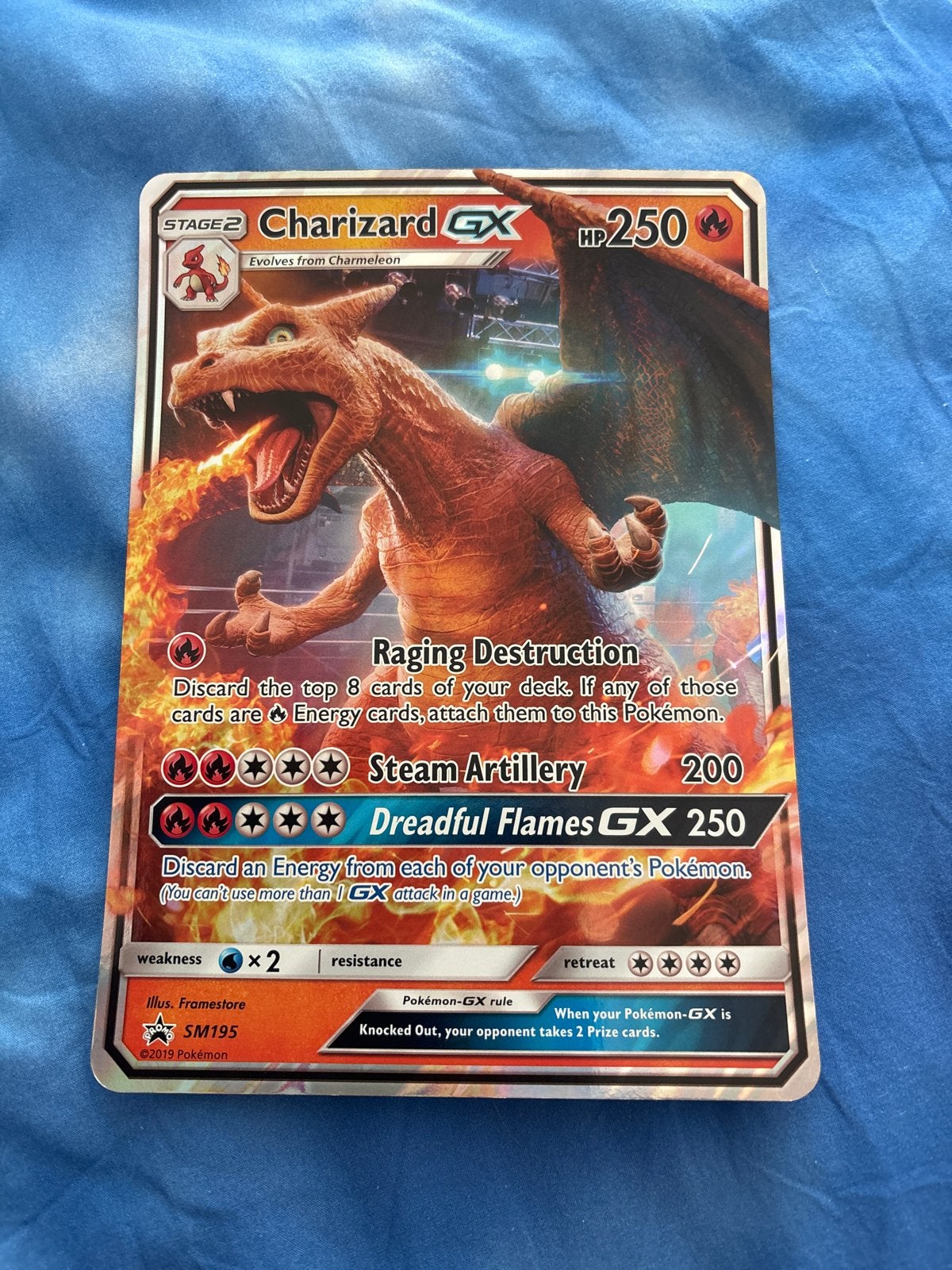 Charizard GX SM195 Pokémon Kaart - Zo goed als nieuw, Ophalen, Zo goed als nieuw, Losse kaart