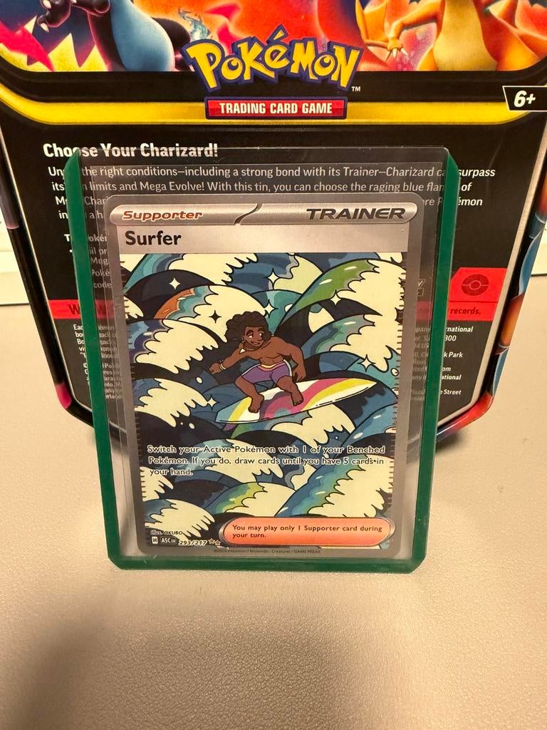 Surfer - Ascended Heroes - 293/217, Hobby en Vrije tijd, Verzamelkaartspellen | Pokémon, Ophalen of Verzenden, Nieuw, Losse kaart