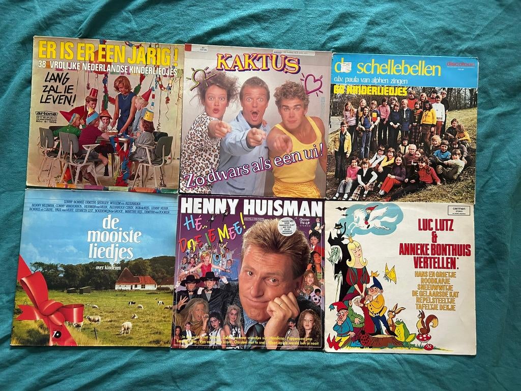 Ruim 150 LP's kinderliedjes (ook per stuk te koop), Cd's en Dvd's, Gebruikt, 1990 - 1999, Overige formaten, Kinderen en Jeugd