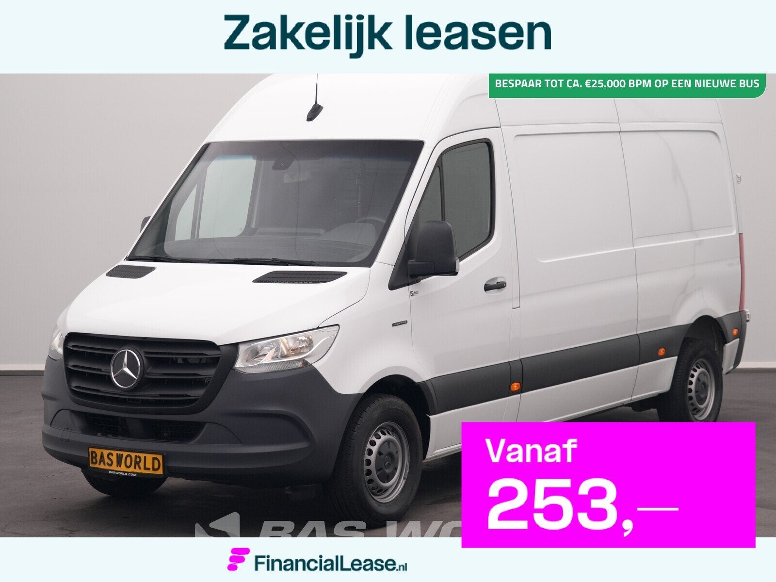 Mercedes eSprinter 312 112 L2H2 100% Elektrisch 55kWh 168km, Automaat, Stof, Gebruikt, 116 pk