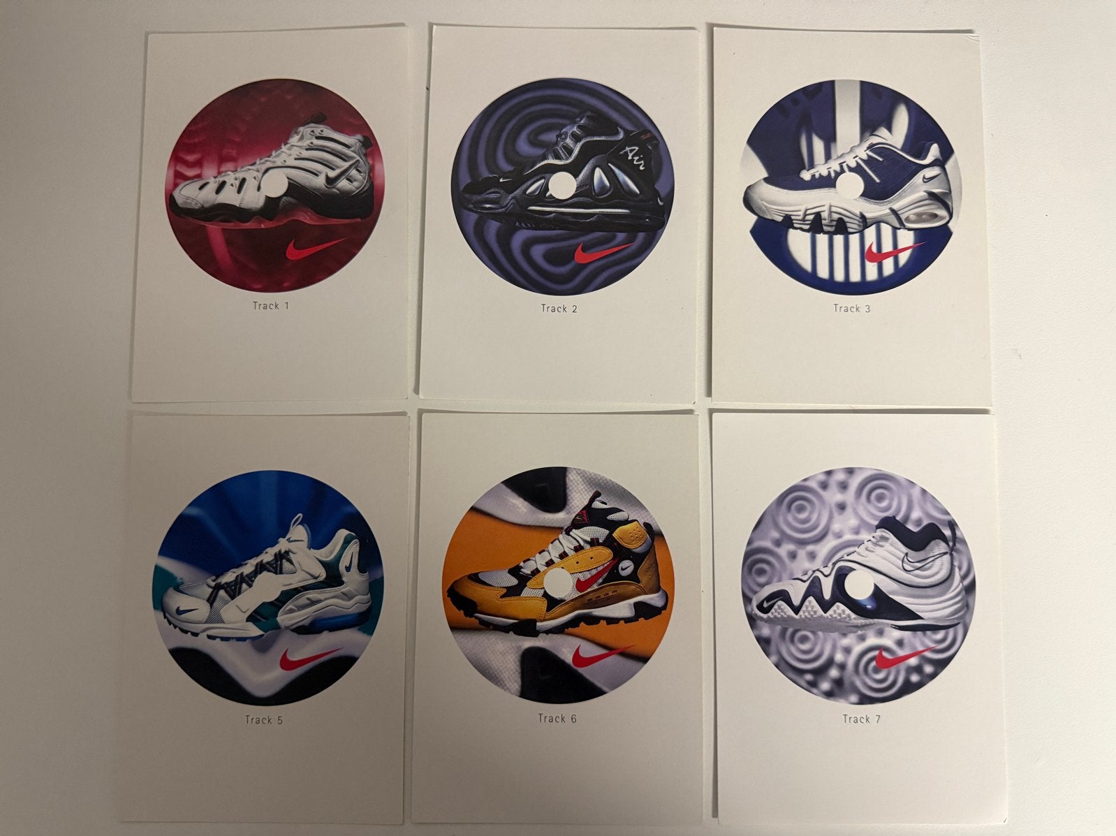 Vintage Nike Boomerang Postkaarten Set (6 stuks), Ophalen of Verzenden, 1980 tot heden, Ongelopen