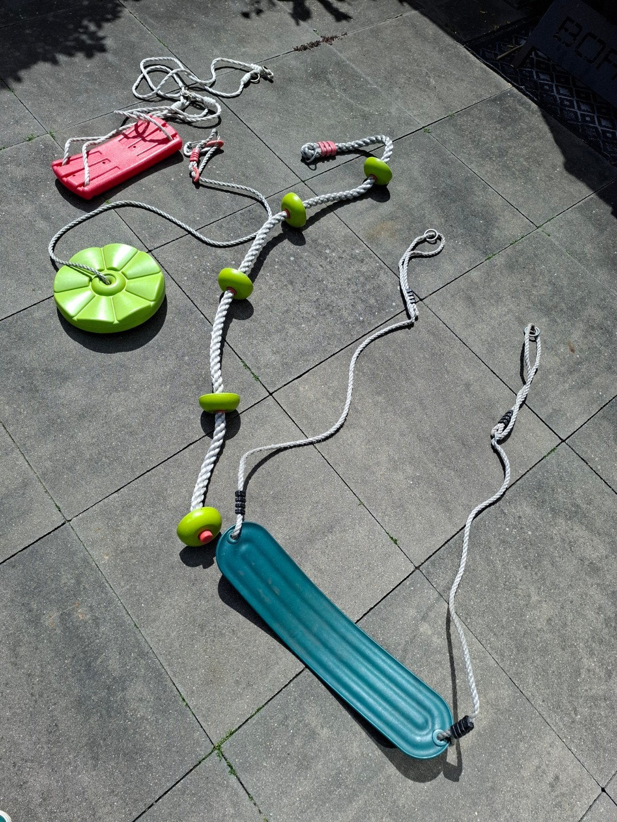 Schommelset en klimtouw voor in de tuin, Ophalen, Gebruikt, Schommel