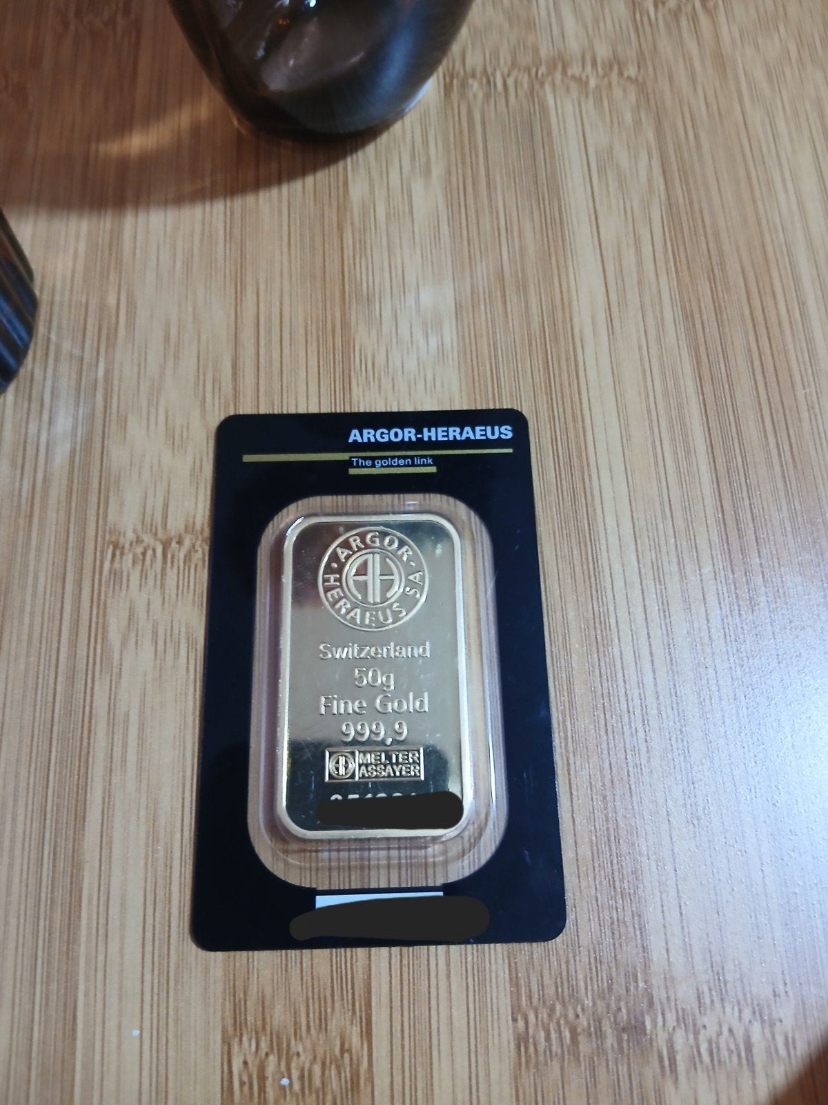 2x 50g Argor-Heraeus 24 karaats goudbaar (999.9), Ophalen of Verzenden