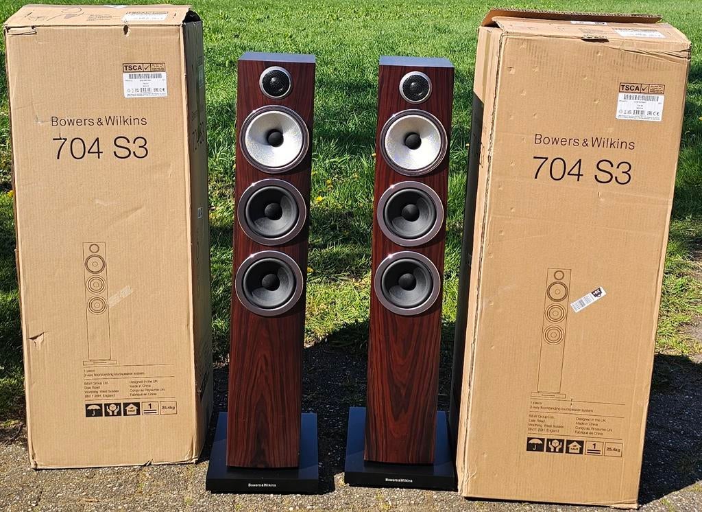 B&W 704S3 Continuum drivers, carbon tweeter,nieuwstaat